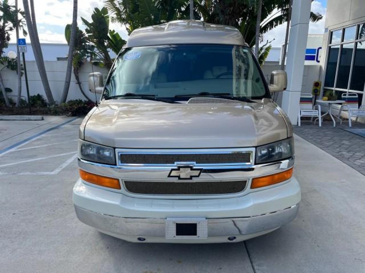 2008 Sandstone Metallic /Neutral Chevrolet Express EXPLORER HI TOP Van LOW MILES 81,518 (1GBFG154281) with an 5.3L Vortec 1000 V8 SFI Engine engine, Automatic transmission, located at 4701 North Dixie Hwy, Pompano Beach, FL, 33064, (954) 422-2889, 26.240938, -80.123474 - 2008 CHEVROLET EXPRESS G1500 MINT PEARL FADE ROAD READY LOW MILES 81,518 VIN: 1GBFG154281174752 NO ACCIDENTS NO RECALLS VAN NAVIGATION DVD ENTERTAINMENT 5.3L V8 F OHV FLORIDA OWNER LEATHER FLEX FUEL 15 SERVICE RECORDS POWER SEATS AND MIRRORS REAR WHEEL DRIVE DUAL ZONE AC BACKUP SENSORS+CAMERA ABS Br - Photo#2