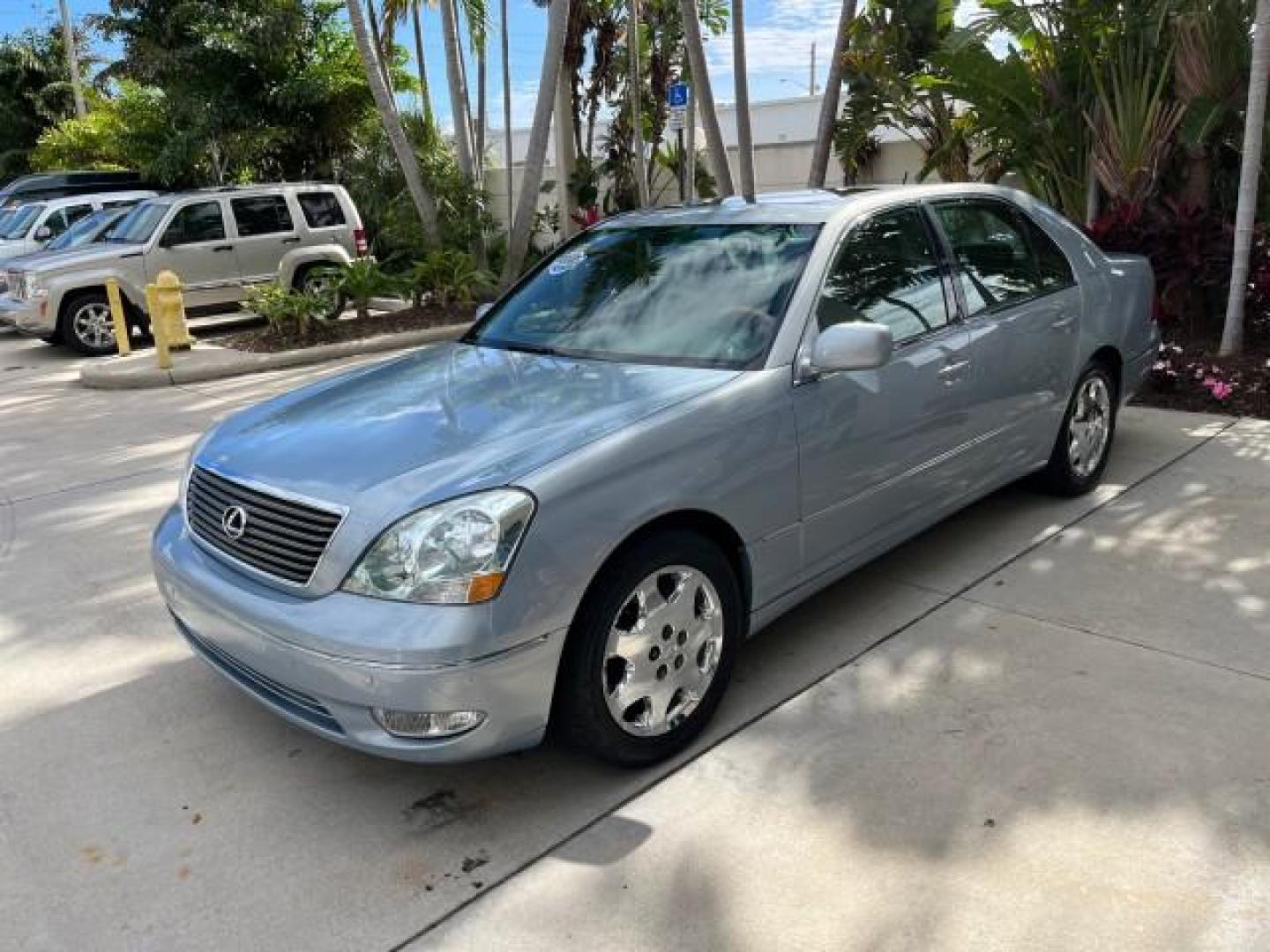 2003 Blue Onyx Pearl /Ecru Lexus LS 430 1 FL LOW MILES 83,005 (JTHBN30F430) with an 4.3L DOHC EFI 32-Valve V8 Aluminum Engine engine, Automatic transmission, located at 4701 North Dixie Hwy, Pompano Beach, FL, 33064, (954) 422-2889, 26.240938, -80.123474 - 2003 LEXUS LS 430 NEW $84,804 ROAD READY VIN: JTHBN30F430094595 NO RECALLS 1 FLORIDA OWNER SEDAN 4 DR LOW MILES 83,005 4.3L V8 4.3L V8 F DOHC 32V NAVIGATION POWER SUNROOF GASOLINE BACK UP CAMERA AND SENSORS REAR WHEEL DRIVE AC LEATHER SEATS DUAL AC Alloy Wheels Anti-Theft System Approach Lights Auto - Photo#3