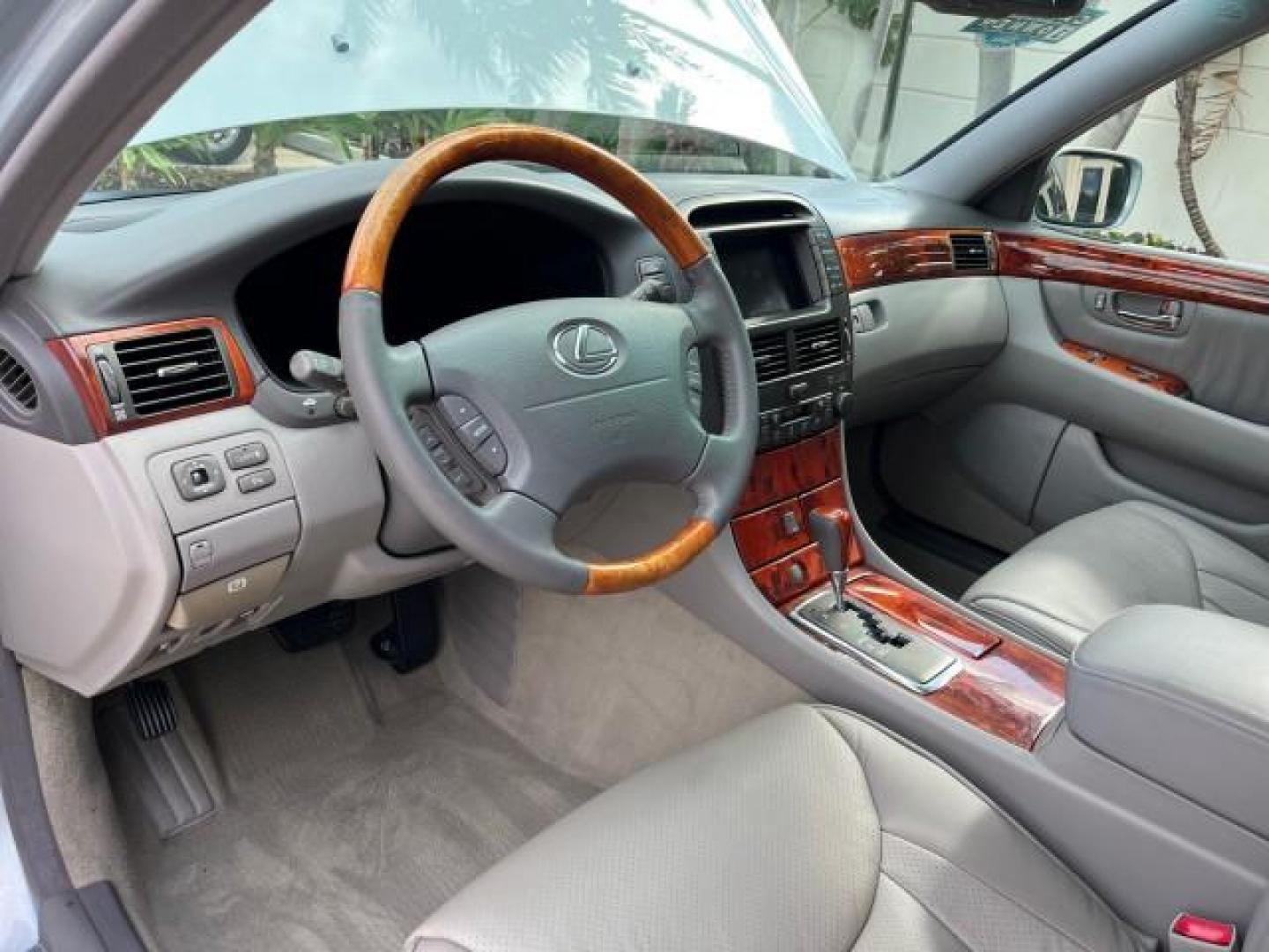 2003 Blue Onyx Pearl /Ecru Lexus LS 430 1 FL LOW MILES 83,005 (JTHBN30F430) with an 4.3L DOHC EFI 32-Valve V8 Aluminum Engine engine, Automatic transmission, located at 4701 North Dixie Hwy, Pompano Beach, FL, 33064, (954) 422-2889, 26.240938, -80.123474 - 2003 LEXUS LS 430 NEW $84,804 ROAD READY VIN: JTHBN30F430094595 NO RECALLS 1 FLORIDA OWNER SEDAN 4 DR LOW MILES 83,005 4.3L V8 4.3L V8 F DOHC 32V NAVIGATION POWER SUNROOF GASOLINE BACK UP CAMERA AND SENSORS REAR WHEEL DRIVE AC LEATHER SEATS DUAL AC Alloy Wheels Anti-Theft System Approach Lights Auto - Photo#43