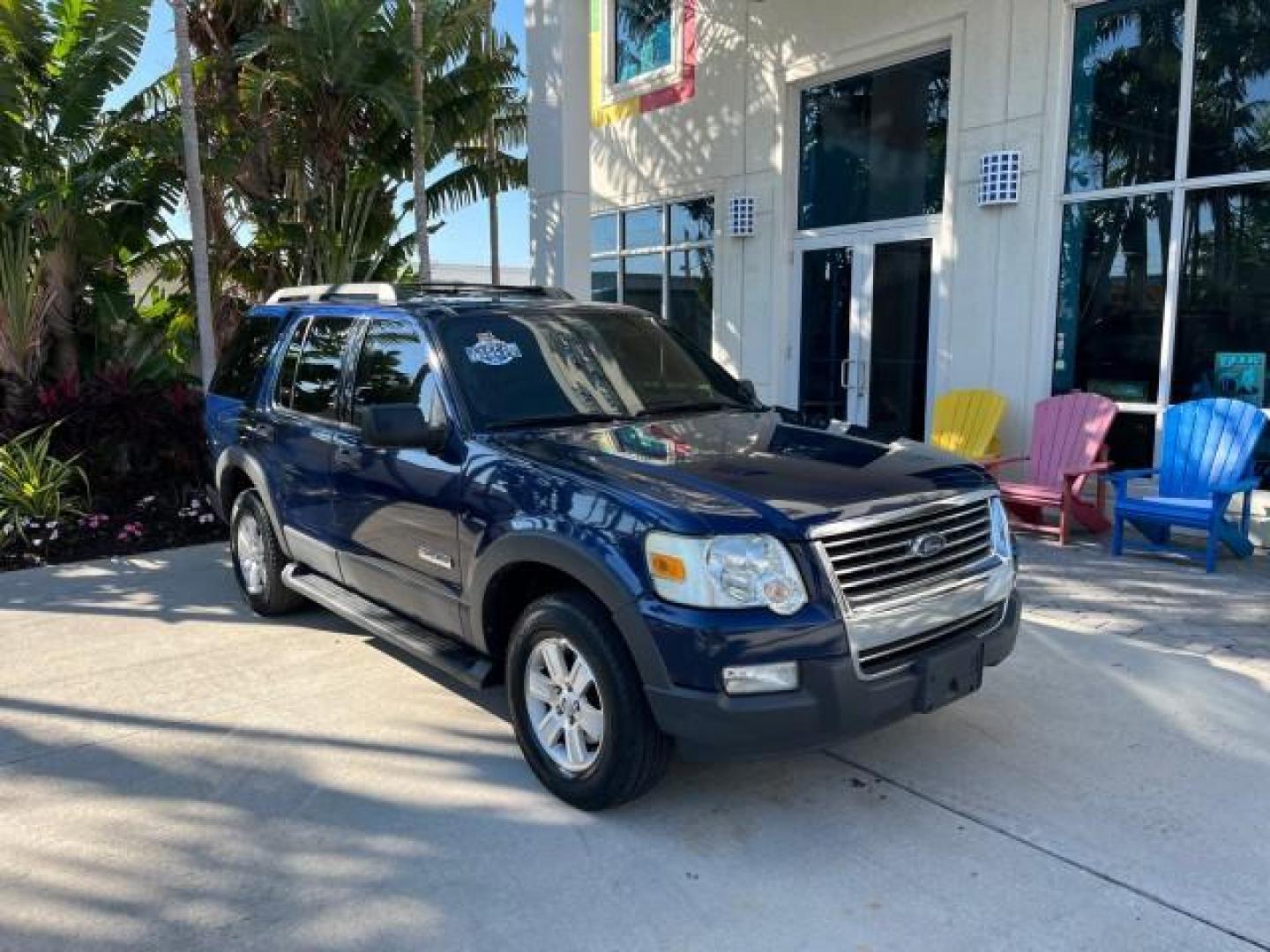 2006 Dark Blue Pearl Metallic /Camel Ford Explorer 4x4 XLT LOW MILES 65,875 (1FMEU73E66U) with an 4.0L SOHC V6 Engine engine, Automatic transmission, located at 4701 North Dixie Hwy, Pompano Beach, FL, 33064, (954) 422-2889, 26.240938, -80.123474 - 2006 FORD EXPLORER XLT NEW $ 36,450 ROAD READY VIN: 1FMEU73E66UA13889 LOW MILES 65,875 4.0L V6 4 DOOR WAGON/SPORT UTILITY 1 OWNER FLORIDA 4X4 4.0L V6 F SOHC 4WD ON DEMAND DVD GASOLINE NO ACCIDENTS SUNROOF REAR WHEEL DRIVE W/ 4X4 3 ROW SEATS XLT 4WD Anti-Theft System Approach Lights Black Roof Rack C - Photo#1