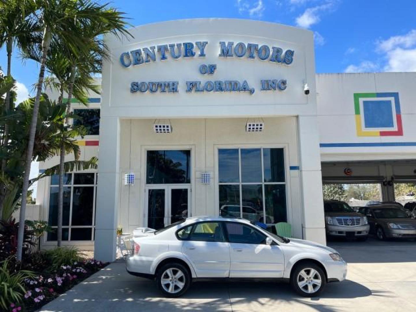 2005 Satin White Pearl /Taupe Subaru Legacy Sedan (Natl) Outback R LOW MILES 60.946 (4S4BL84C554) with an 3.0L DOHC SMPI 24-Valve High-Output 6-Cyl Boxer Engine engine, Automatic transmission, located at 4701 North Dixie Hwy, Pompano Beach, FL, 33064, (954) 422-2889, 26.240938, -80.123474 - 2005 SUBARU OUTBACK 3.0 R ROAD READY 3.0L V6 VIN: 4S4BL84C554207322 NO ACCIDENTS AWD SEDAN 4 DR FLORIDA OWNER 3.0L H6 F DOHC 24V AWD HEATED LEATHER SEATS GASOLINE 14 SERVICE RECORDS POWER SUNROOF ALL WHEEL DRIVE LOW MILES 60,946 DUAL ZONE AC AWD Alloy Wheels Anti-Theft System Automatic Climate Contr - Photo#0