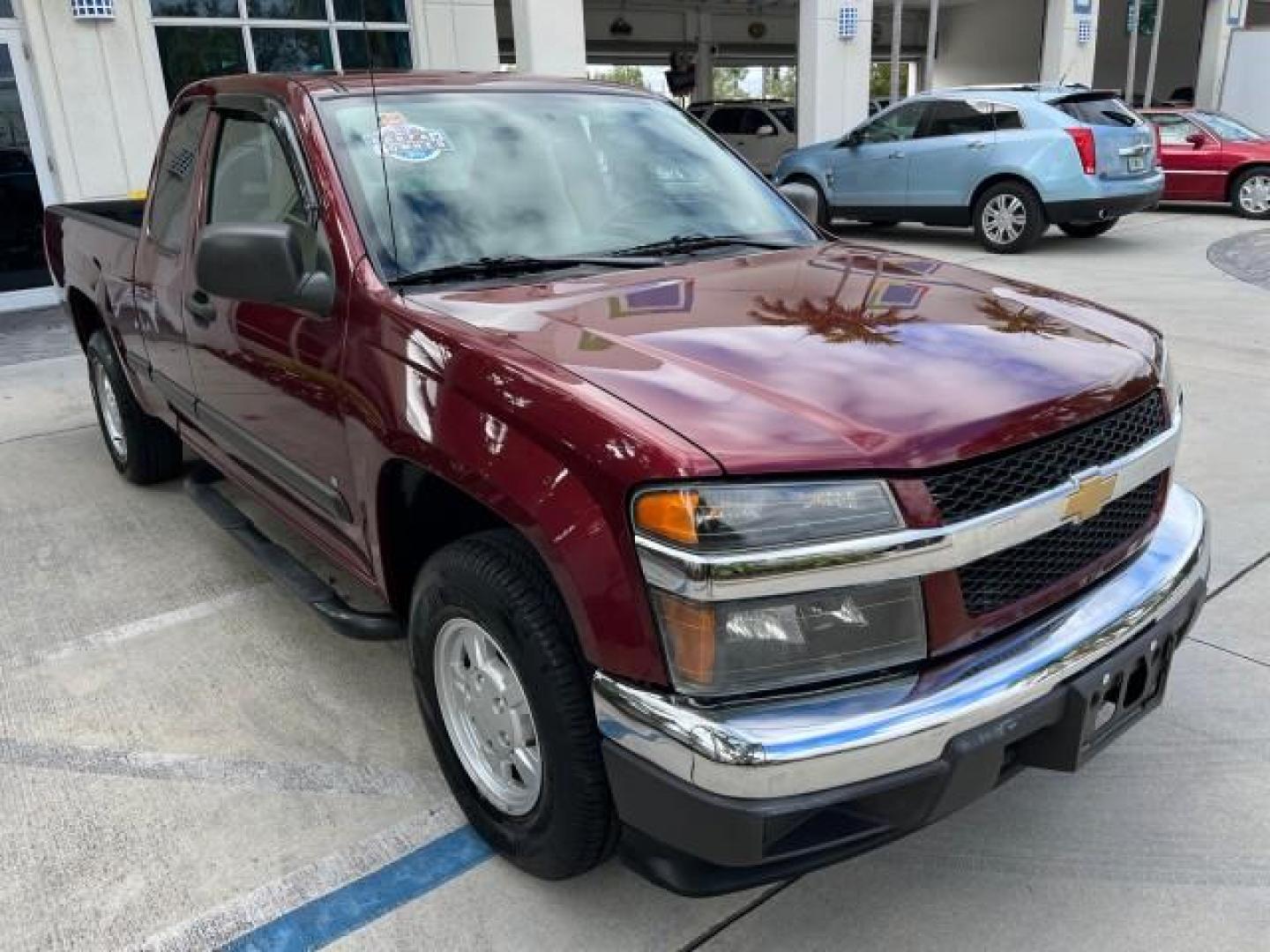 2007 Deep Ruby Metallic /Very Dark Pewter Chevrolet Colorado 1 LT 4 DR LOW MILES 19,968 (1GCCS19E178) with an 3.7L DOHC 5-Cyl MFI Engine engine, Automatic transmission, located at 4701 North Dixie Hwy, Pompano Beach, FL, 33064, (954) 422-2889, 26.240938, -80.123474 - 2007 CHEVROLET COLORADO LT ROAD READY 3,7L I5 VIN: 1GCCS19E178250306 NO ACCIDENTS 4 DOOR EXTENDED CAB PICKUP NO RECALLS 23 MPG 3.7L I5 F BEAUTIFUL 1 OWNER 6.1FT BED GASOLINE CLEAN SUPER LOW MILES 19,968 REAR WHEEL DRIVE NEVER BEEN USED FOR WORK 11 SERVICE RECORDS 6.1' Bed Length Anti-Theft System Cr - Photo#74