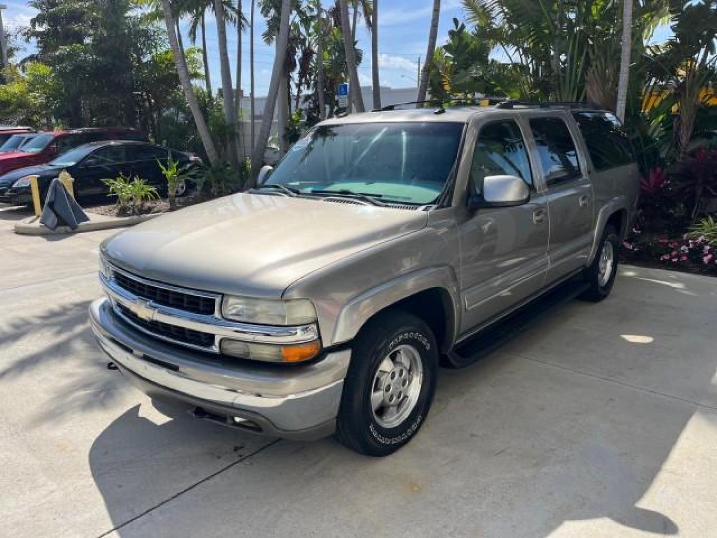 2003 Dark Gray Metallic /Tan/Neutral Chevrolet Suburban 1 OWNER LT LOW MI 4X4 94,103 (1GNFK16Z03J) with an 5.3L Vortec 5300 V8 SFI Bi-Fuel Engine engine, Automatic transmission, located at 4701 North Dixie Hwy, Pompano Beach, FL, 33064, (954) 422-2889, 26.240938, -80.123474 - 2003 CHEVROLET SUBURBAN 1500 ROAD READY 5.3L V8 VIN: 1GNFK16Z03J272179 NO RECALLS 4X4 4 DOOR WAGON/SPORT UTILITY LOW MILES 94,103 5.3L V8 F 1 OWNER DVD FLEX FUEL NEW$42,890 LEATHER SEATS REAR WHEEL DRIVE W/ 4X4 3 ROW SEATS POWER MIRRORS/SEATS ABS Brakes Automatic Transmission Power Locks Power Windo - Photo#3