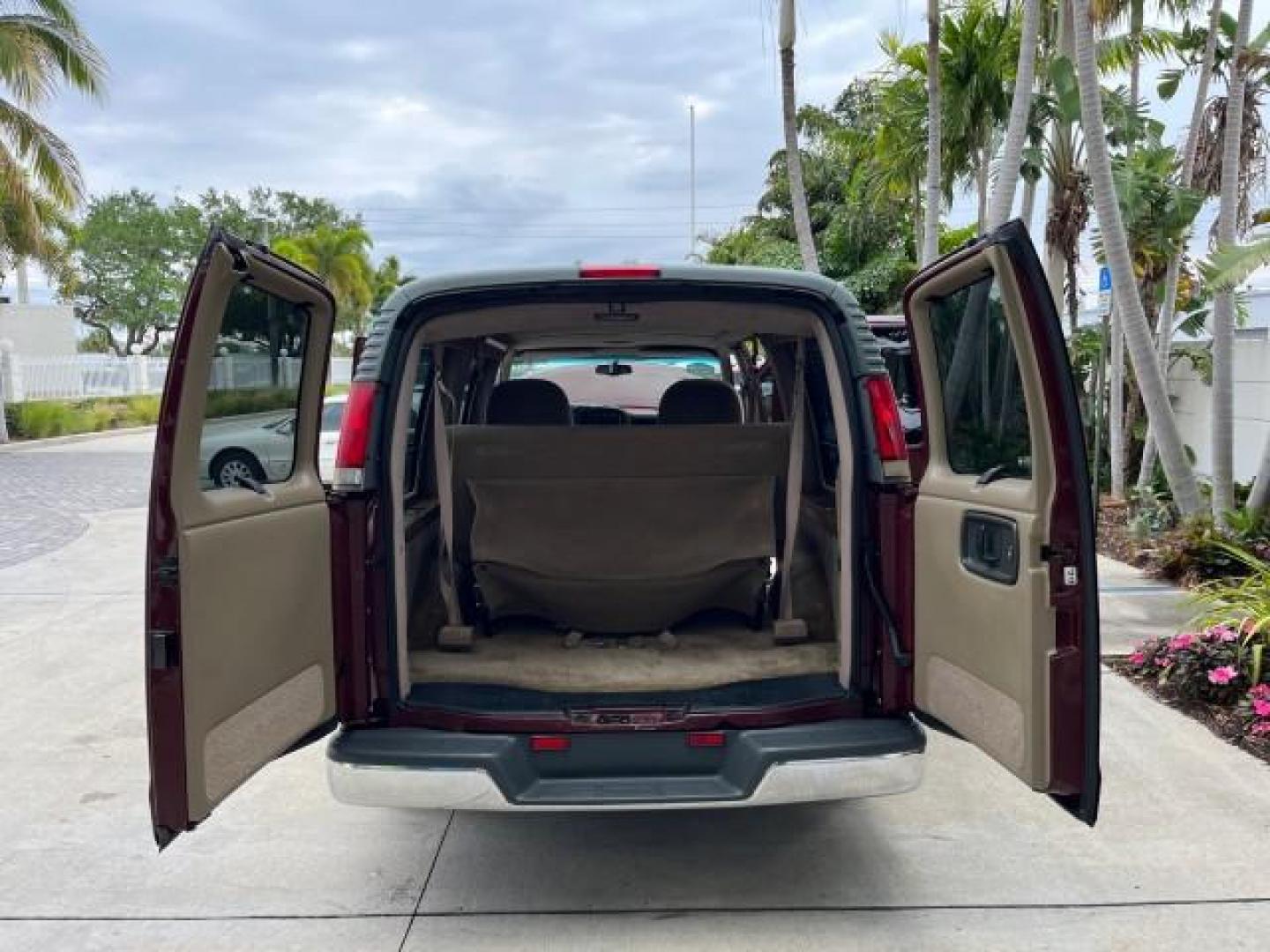 2002 Dark Carmine Red Metallic /Neutral Chevrolet Express Van CONVERSION LOW MILES 94,100 (1GBFG15W621) with an 4.3L Vortec 4300 SFI V6 Gas Engine engine, Automatic transmission, located at 4701 North Dixie Hwy, Pompano Beach, FL, 33064, (954) 422-2889, 26.240938, -80.123474 - 2002 CHEVROLET EXPRESS G1500 ROAD READY 4.3L V6 VIN: 1GBFG15W621192339 NO ACCIDENTS VAN NO RECALLS 4.3L V6 F OHV 12V FLORIDA OWNER GASOLINE LOW MILES 94,100 REAR WHEEL DRIVE THIS IS ONE OF THE NICEST CHEVROLET EXPRESS WE HAVE EVER LISTED RETIRE FLORIDA TITLE THIS IS THE LOWEST MILE FOR THE YEAR WITH - Photo#14