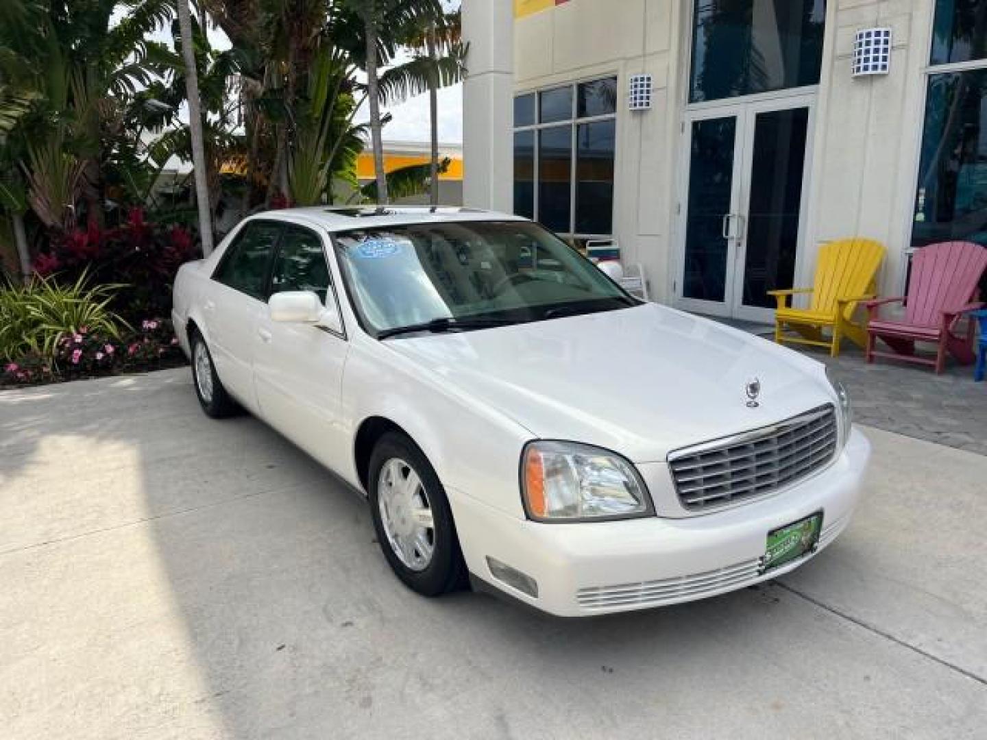 2005 White Lightning /Shale Cadillac DeVille LOW MILES 29,071 (1G6KD57Y45U) with an 4.6L DOHC V8 Northstar Engine engine, Automatic transmission, located at 4701 North Dixie Hwy, Pompano Beach, FL, 33064, (954) 422-2889, 26.240938, -80.123474 - 2005 CADILLAC DEVILLE NEW $54,250 ROAD READY VIN: 1G6KD57Y45U238393 NO ACCIDENTS 4.6L V8 SEDAN 4 DR PARK SENSORS NO RECALLS 28 MPG 4.6L V8 F DOHC HEATED AND COOLED SEATS LOW MILES 29,071 GASOLINE 20 SERVICE RECORDS POWER LEATHER SEATS FRONT WHEEL DRIVE DUAL ZONE AC POWER SUNROOF/MIRRORS Air Suspensi - Photo#1