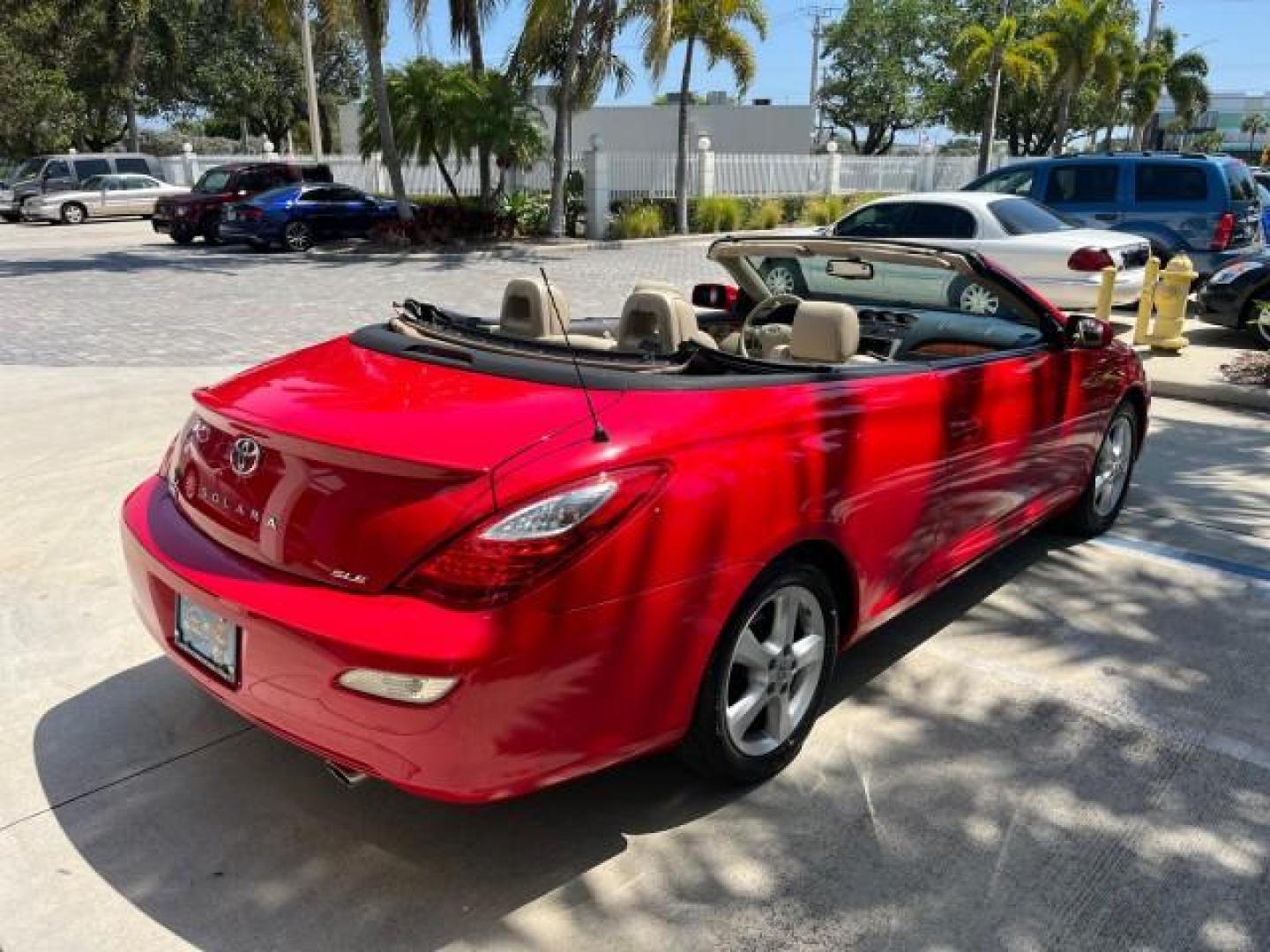 2008 Super Red V /Dark Stone Toyota Camry Solara SLE LOW MILES 26,544 (4T1FA38P88U) with an 3.3L DOHC SMPI VVT-i 24-Valve V6 Engine engine, Automatic transmission, located at 4701 North Dixie Hwy, Pompano Beach, FL, 33064, (954) 422-2889, 26.240938, -80.123474 - 2008 TOYOTA CAMRY SOLARA SE V6 ROAD READY 3.3L V6 VIN: 4T1FA38P88U143644 29 MPG SLE CONVERTIBLE NO RECALLS 1 OWNER 3.3L V6 F DOHC 24V 14 SERVICE RECORDS LOW MILES 26,544 GASOLINE POWER MIRRORS POWER CONVERTIBLE TOP FRONT WHEEL DRIVE NAVIGATION POWER LEATHER SEATS Adjustable Lumbar Support Anti-Theft - Photo#93