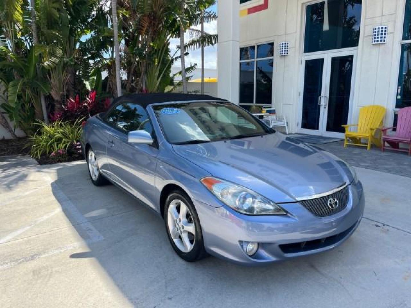 2005 Cosmic Blue Metallic /Ivory Toyota Camry Solara LOW MILES 69,408 SLE (4T1FA38P85U) with an 3.3L DOHC SEFI VVT-i 24-Valve V6 Engine engine, Automatic transmission, located at 4701 North Dixie Hwy, Pompano Beach, FL, 33064, (954) 422-2889, 26.240938, -80.123474 - 2005 TOYOTA CAMRY SOLARA SE V6 ROAD READY 3.3L V6 VIN: 4T1FA38P85U054152 POWER CONVERTIBLE TOP CONVERTIBLE POWER LEATHER SEATS 3.3L V6 F DOHC 24V 29 SERVICE RECORDS GASOLINE FLORIDA OWNER 31 MPG FRONT WHEEL DRIVE LOW MILES 69,408 NO ACCIDENTS NO RECALLS Alloy Wheels Automatic Climate Control Cruise - Photo#1