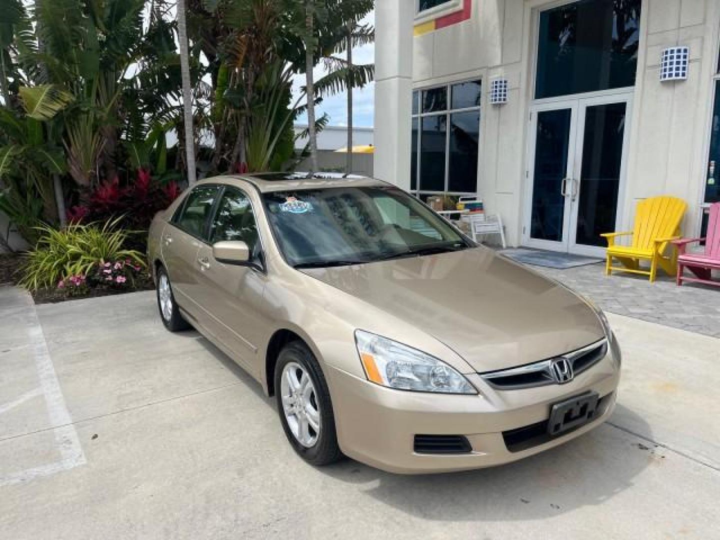 2007 Desert Mist Metallic /Ivory Honda Accord Sdn 1 FL EX-L LOW MILES 67,118 (1HGCM56837A) with an 2.4L DOHC MPFI 16-Valve i-VTEC I4 Engine engine, Automatic transmission, located at 4701 North Dixie Hwy, Pompano Beach, FL, 33064, (954) 422-2889, 26.240938, -80.123474 - 2007 HONDA ACCORD EX-L ROAD READY 2.4L I4 VIN: 1HGCM56837A115841 NO ACCIDENTS NO RECALLS SEDAN 4 DR LOW MILES 67,118 34 MPG 2.4L I4 F DOHC 16V HEATED SEATS/MIRRORS 1 OWNER FLORIDA GASOLINE DUAL ZONE AC POWER LEATHER SEATS FRONT WHEEL DRIVE POWER SUNROOF 11 SERVICE RECORDS Alloy Wheels Anti-Theft Sys - Photo#1