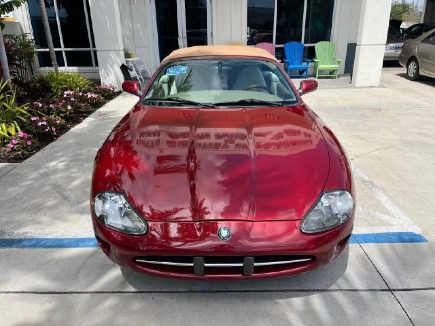 1999 Carnival Red /Oatmeal Jaguar XK8 LOW MILES 25,299 (SAJGX204XXC) with an 4.0L DOHC SPFI 32-Valve V8 Aluminum Alloy Engine engine, Automatic transmission, located at 4701 North Dixie Hwy, Pompano Beach, FL, 33064, (954) 422-2889, 26.240938, -80.123474 - 1999 JAGUAR XK-SERIES XK8 NEW $73,550 ROAD READY VIN: SAJGX204XXC033817 NO ACCIDENTS NO RECALLS CONVERTIBLE FLORIDA OWNER 4.OL V8 4.0L V8 F DOHC 24V LOW MILES 25,299 GASOLINE POWER CONVERTIBLE TOP REAR WHEEL DRIVE 14 SERVICE RECORDS POWER LEATHER SEATS Alloy Wheels Memory Seat(s) Leather Seats Soft - Photo#59