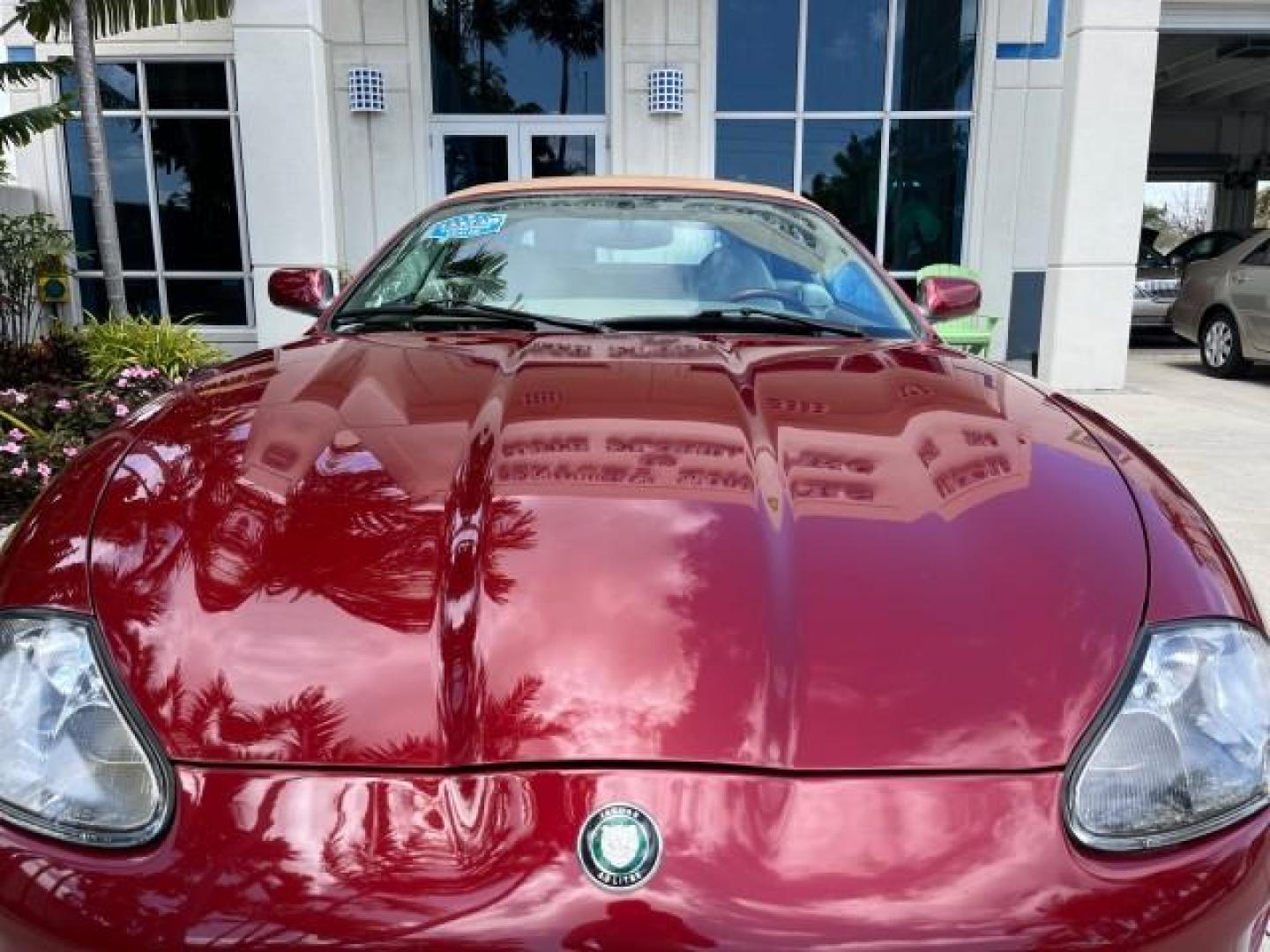 1999 Carnival Red /Oatmeal Jaguar XK8 LOW MILES 25,299 (SAJGX204XXC) with an 4.0L DOHC SPFI 32-Valve V8 Aluminum Alloy Engine engine, Automatic transmission, located at 4701 North Dixie Hwy, Pompano Beach, FL, 33064, (954) 422-2889, 26.240938, -80.123474 - 1999 JAGUAR XK-SERIES XK8 NEW $73,550 ROAD READY VIN: SAJGX204XXC033817 NO ACCIDENTS NO RECALLS CONVERTIBLE FLORIDA OWNER 4.OL V8 4.0L V8 F DOHC 24V LOW MILES 25,299 GASOLINE POWER CONVERTIBLE TOP REAR WHEEL DRIVE 14 SERVICE RECORDS POWER LEATHER SEATS Alloy Wheels Memory Seat(s) Leather Seats Soft - Photo#64