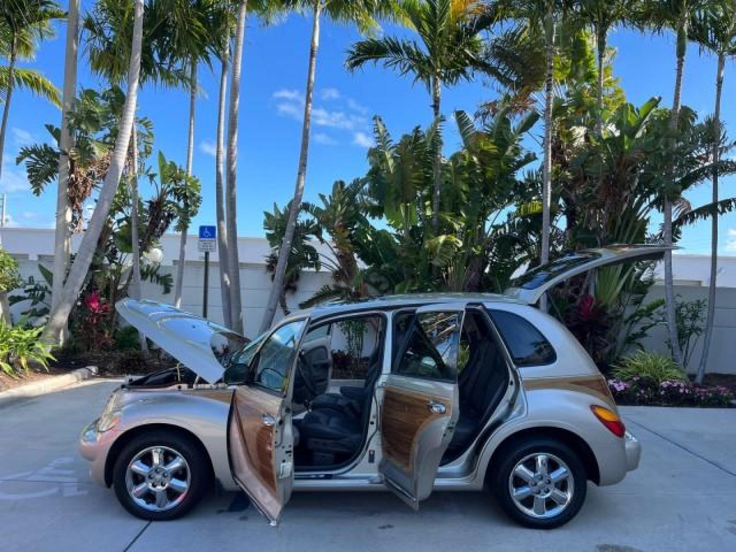 2005 Linen Gold Metallic Pearl /Taupe/Pearl Beige Chrysler PT Cruiser Limited LOW MILES 27,053 (3C8FY68885T) with an 2.4L DOHC 16-Valve Turbo I4 Engine engine, Automatic transmission, located at 4701 North Dixie Hwy, Pompano Beach, FL, 33064, (954) 422-2889, 26.240938, -80.123474 - 2005 CHRYSLER PT CRUISER LIMITED ROAD READY 2.4L I4 VIN: 3C8FY68885T540043 NO ACCIDENTS VAN NO RECALLS 2.4L I4 F DOHC 16V TURBO FLORIDA OWNER GASOLINE POWER SUNROOF LOW MILES 27,053 FRONT WHEEL DRIVE 16 SERVICE RECORDS POWER LEATHER SEATS Alloy Wheels Anti-Theft System Automatic Climate Control Crui - Photo#8