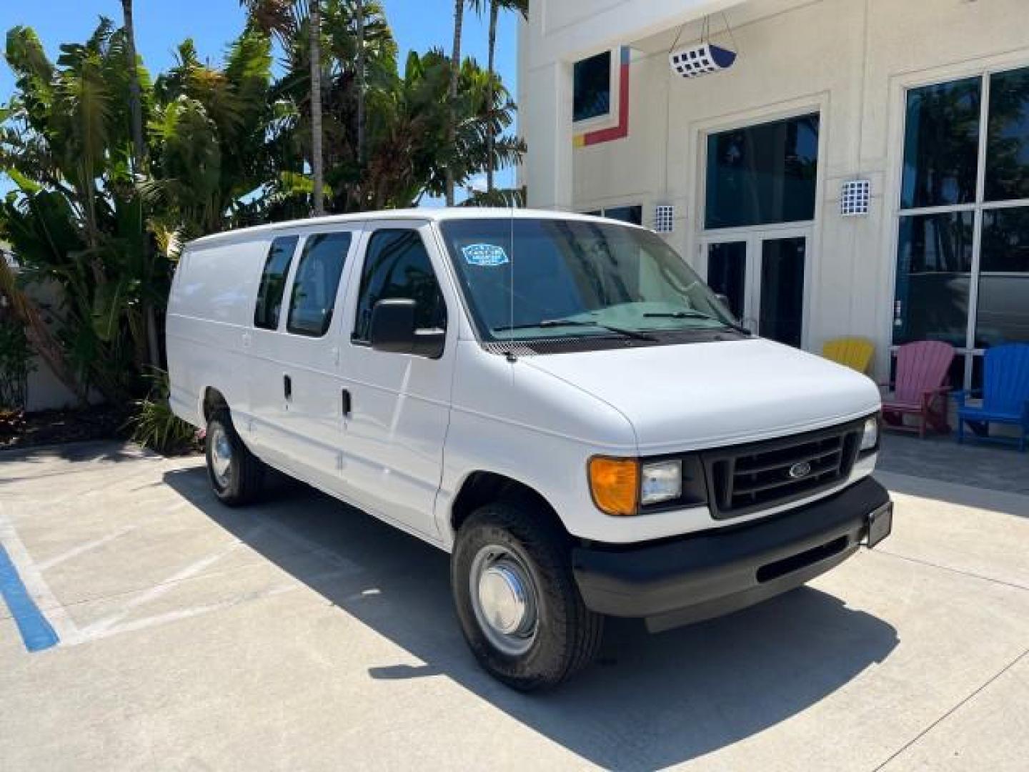 2003 Oxford White /Medium Flint Ford Econoline Cargo Van EXT Super LOW MILES 68,688 (1FTNS24223H) with an 4.2L EFI V6 Engine engine, Automatic transmission, located at 4701 North Dixie Hwy, Pompano Beach, FL, 33064, (954) 422-2889, 26.240938, -80.123474 - OUR WEBPAGE FLORIDACARS1.COM HAS OVER 100 PHOTOS AND FREE CARFAX LINK 2003 FORD E-SERIES E-250 ROAD READY WORK READY VIN: 1FTNS24223HB96651 NO RECALLS 4.2L V6 VAN LOW MILES 68,684 4.2L V6 F SOHC 10 SERVICE RECORDS GASOLINE REAR WHEEL DRIVE Front Bucket Seats RWD THIS IS ONE OF THE NICEST FORD VANS W - Photo#1