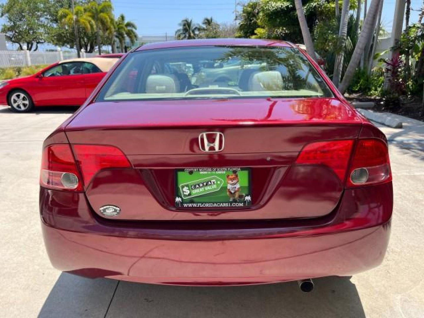 2008 Tango Red Pearl /Ivory Honda Civic Sdn LX LOW MILES 43,458 (1HGFA165X8L) with an 1.8L SOHC MPFI 16-Valve i-VTEC I4 Engine engine, Automatic transmission, located at 4701 North Dixie Hwy, Pompano Beach, FL, 33064, (954) 422-2889, 26.240938, -80.123474 - OUR WEBPAGE FLORIDACARS1.COM HAS OVER 100 PHOTOS AND FREE CARFAX LINK 2008 HONDA CIVIC LX ROAD READY 1.8L I4 VIN: 1HGFA165X8L021109 NO RECALLS 40 MPG SEDAN 4 DR LOW MILES 43,458 1.8L I4 F SOHC 16V 12 SERVICE RECORDS GASOLINE FLORIDA OWNER FRONT WHEEL DRIVE POWER MIRRORS Anti-Theft System Cruise Cont - Photo#86