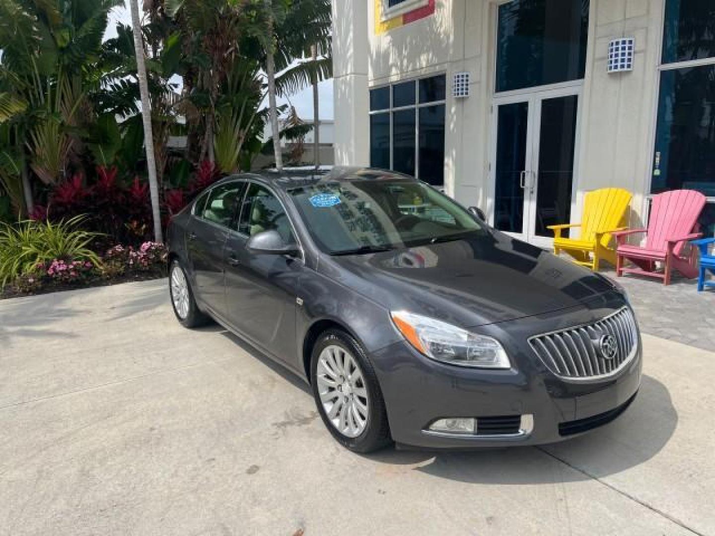 2011 Granite Gray Metallic /Ebony Buick Regal CXL RL1 LOW MILES 46,789 (W04GN5EC2B1) with an 2.4L Ecotec DOHC 4-Cyl SIDI Spark Ignition DI Engine engine, Automatic transmission, located at 4701 North Dixie Hwy, Pompano Beach, FL, 33064, (954) 422-2889, 26.240938, -80.123474 - OUR WEBPAGE FLORIDACARS1.COM HAS OVER 100 PHOTOS AND FREE CARFAX LINK 2011 BUICK REGAL CXL ROAD READY 2.4L I4 VIN: W04GN5EC2B1107946 NO ACCIDENTS NO RECALLS SEDAN 4 DR FLORIDA OWNER 30 MPG 2.4L I4 F DOHC 16V BLUETOOTH GASOLINE POWER LEATHER SEATS FRONT WHEEL DRIVE LOW MILES 46,789 23 SERVICE RECORDS - Photo#1