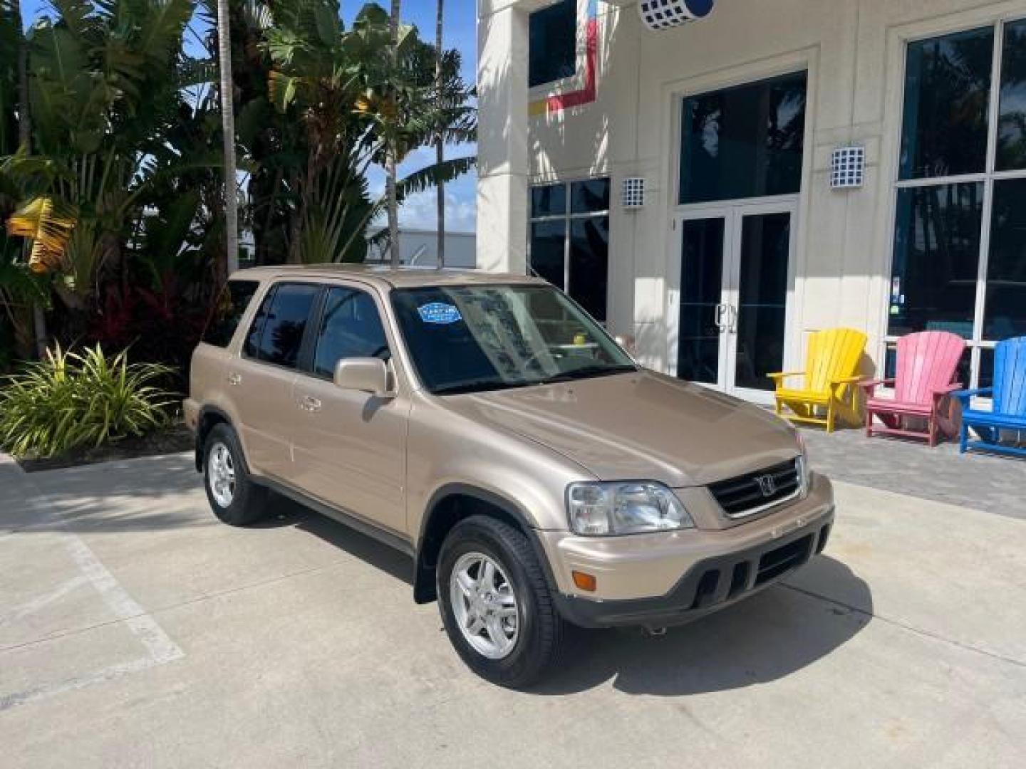 2001 Naples Gold Metallic /Gray Honda CR-V 4X4 SE LOW MILES 83,521 (JHLRD18741S) with an 2.0L DOHC MPFI 16-Valve I4 Engine engine, Automatic transmission, located at 4701 North Dixie Hwy, Pompano Beach, FL, 33064, (954) 422-2889, 26.240938, -80.123474 - OUR WEBPAGE FLORIDACARS1.COM HAS OVER 100 PHOTOS AND FREE CARFAX LINK 2001 HONDA CR-V SE ROAD READY 2.0L I4 VIN: JHLRD18741S003785 LOW MILES 83,521 4 DOOR WAGON/SPORT UTILITY ALL WHEEL DRIVE 4X4 2.0L I4 F SOHC 16V LEATHER SEATS GASOLINE 12 SERVICE RECORDS FRONT WHEEL DRIVE W/ 4X4 POWER MIRRORS AWD A - Photo#1