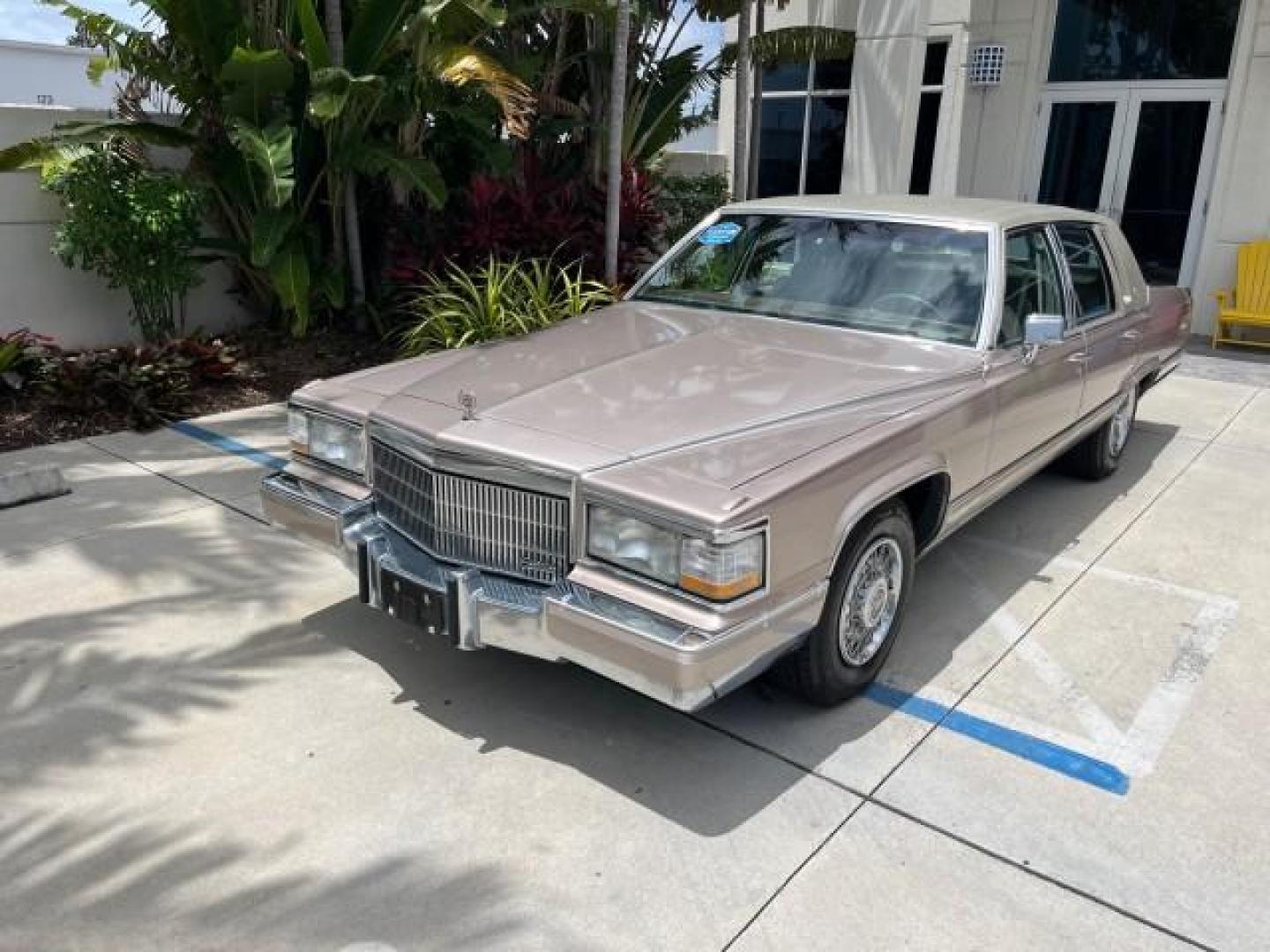 1991 TAN /TAN Cadillac Brougham DE ELEGANCE LOW MILES 61,064 (1G6DW54E4MR) with an 5.0L Throttle Body Injection V8 Engine engine, Automatic transmission, located at 4701 North Dixie Hwy, Pompano Beach, FL, 33064, (954) 422-2889, 26.240938, -80.123474 - OUR WEBPAGE FLORIDACARS1.COM HAS OVER 100 PHOTOS AND FREE CARFAX LINK 1991 CADILLAC BROUGHAM ROAD READY 5.0L V8 VIN: 1G6DW54E4MR704063 NO ACCIDENTS NO RECALLS SEDAN 4 DR LOW MILES 61,064 5.0L V8 F OHV 16V POWER LEATHER SEATS GASOLINE POWER MIRRORS REAR WHEEL DRIVE CLEAN REAR FIND 9 SERVICE RECORDS A - Photo#76