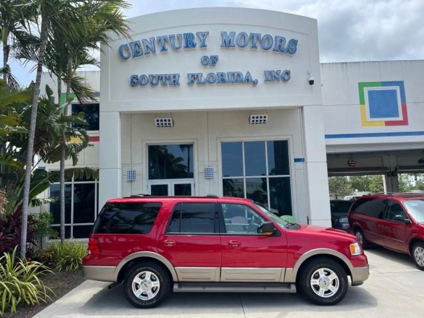 2003 Laser Red /Medium Parchment Ford Expedition 1 OWNER Eddie Bauer 4X4 LOW MILES 37,143 (1FMFU18L13L) with an 5.4L SOHC SEFI V8 Triton Engine engine, Automatic transmission, located at 4701 North Dixie Hwy, Pompano Beach, FL, 33064, (954) 422-2889, 26.240938, -80.123474 - OUR WEBPAGE FLORIDACARS1.COM HAS OVER 100 PHOTOS AND FREE CARFAX LINK 2003 FORD EXPEDITION EDDIE BAUER ROAD READY 5.4L V8 VIN: 1FMFU18L13LC57315 1 OWNER LOW MILES 37,143 4 DOOR WAGON/SPORT UTILITY 4WD ON DEMAND 5.4L V8 F SOHC 16V 3 ROW LEATHER SEATS 4X4 GASOLINE NO ACCIDENTS NO RECALLS REAR WHEEL DR - Photo#0