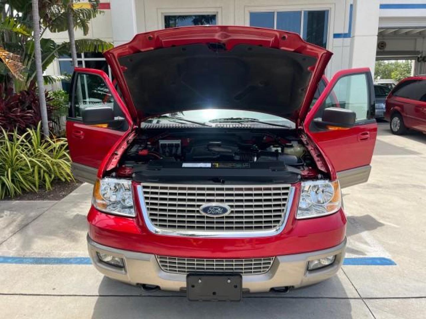 2003 Laser Red /Medium Parchment Ford Expedition 1 OWNER Eddie Bauer 4X4 LOW MILES 37,143 (1FMFU18L13L) with an 5.4L SOHC SEFI V8 Triton Engine engine, Automatic transmission, located at 4701 North Dixie Hwy, Pompano Beach, FL, 33064, (954) 422-2889, 26.240938, -80.123474 - OUR WEBPAGE FLORIDACARS1.COM HAS OVER 100 PHOTOS AND FREE CARFAX LINK 2003 FORD EXPEDITION EDDIE BAUER ROAD READY 5.4L V8 VIN: 1FMFU18L13LC57315 1 OWNER LOW MILES 37,143 4 DOOR WAGON/SPORT UTILITY 4WD ON DEMAND 5.4L V8 F SOHC 16V 3 ROW LEATHER SEATS 4X4 GASOLINE NO ACCIDENTS NO RECALLS REAR WHEEL DR - Photo#16