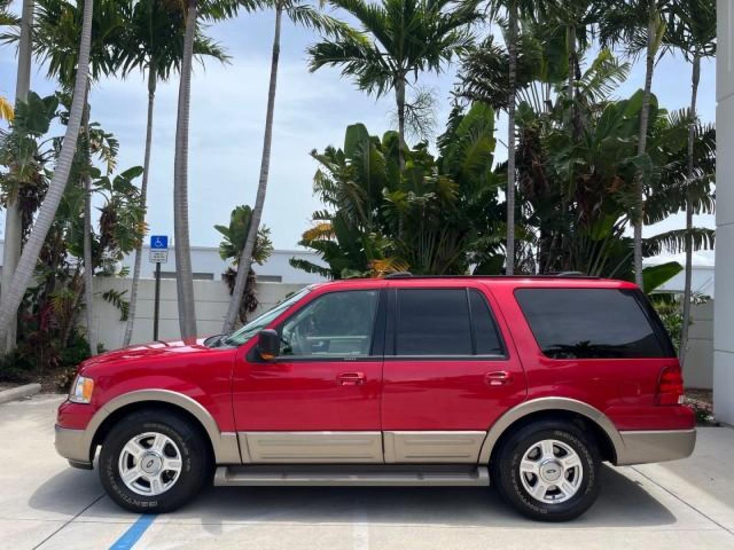 2003 Laser Red /Medium Parchment Ford Expedition 1 OWNER Eddie Bauer 4X4 LOW MILES 37,143 (1FMFU18L13L) with an 5.4L SOHC SEFI V8 Triton Engine engine, Automatic transmission, located at 4701 North Dixie Hwy, Pompano Beach, FL, 33064, (954) 422-2889, 26.240938, -80.123474 - OUR WEBPAGE FLORIDACARS1.COM HAS OVER 100 PHOTOS AND FREE CARFAX LINK 2003 FORD EXPEDITION EDDIE BAUER ROAD READY 5.4L V8 VIN: 1FMFU18L13LC57315 1 OWNER LOW MILES 37,143 4 DOOR WAGON/SPORT UTILITY 4WD ON DEMAND 5.4L V8 F SOHC 16V 3 ROW LEATHER SEATS 4X4 GASOLINE NO ACCIDENTS NO RECALLS REAR WHEEL DR - Photo#4