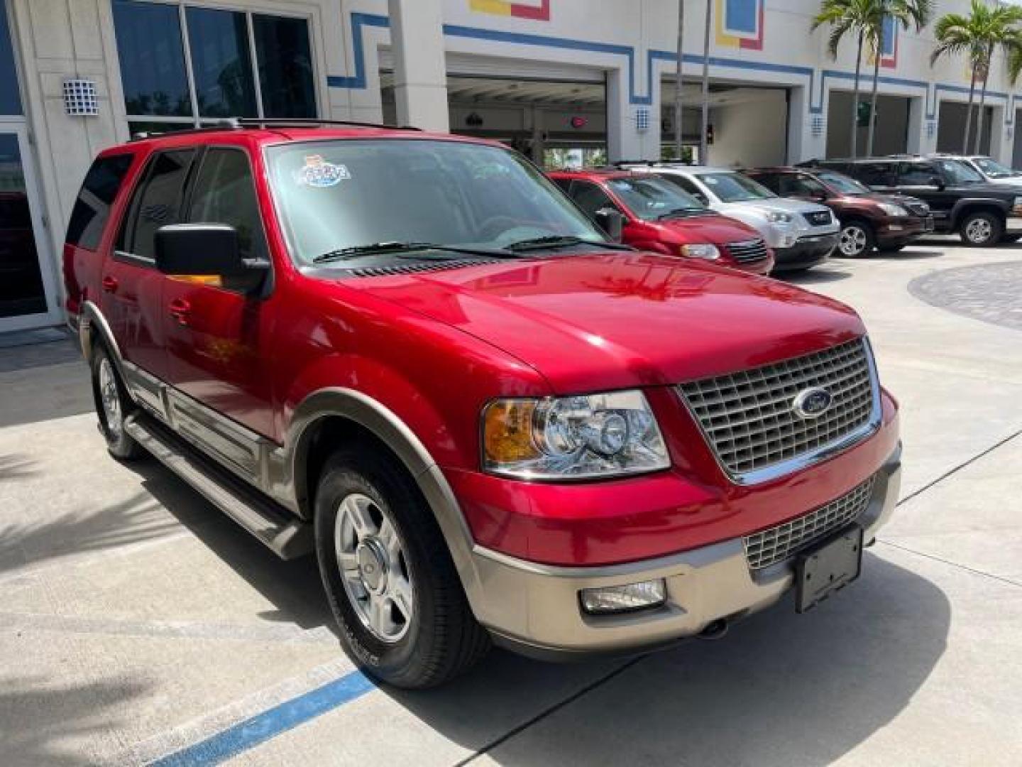 2003 Laser Red /Medium Parchment Ford Expedition 1 OWNER Eddie Bauer 4X4 LOW MILES 37,143 (1FMFU18L13L) with an 5.4L SOHC SEFI V8 Triton Engine engine, Automatic transmission, located at 4701 North Dixie Hwy, Pompano Beach, FL, 33064, (954) 422-2889, 26.240938, -80.123474 - OUR WEBPAGE FLORIDACARS1.COM HAS OVER 100 PHOTOS AND FREE CARFAX LINK 2003 FORD EXPEDITION EDDIE BAUER ROAD READY 5.4L V8 VIN: 1FMFU18L13LC57315 1 OWNER LOW MILES 37,143 4 DOOR WAGON/SPORT UTILITY 4WD ON DEMAND 5.4L V8 F SOHC 16V 3 ROW LEATHER SEATS 4X4 GASOLINE NO ACCIDENTS NO RECALLS REAR WHEEL DR - Photo#89