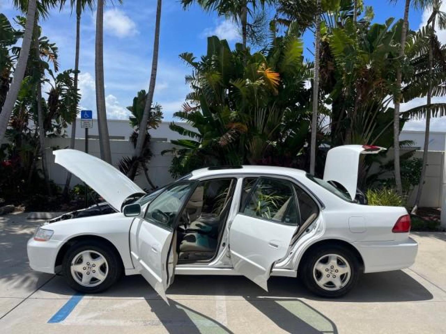 2000 Taffeta White /Quartz Honda Accord Sdn EX w/Leather LOW MILES 56,836 (1HGCG1650YA) with an 3.0L VTEC LEV-Certified V6 Engine engine, Automatic transmission, located at 4701 North Dixie Hwy, Pompano Beach, FL, 33064, (954) 422-2889, 26.240938, -80.123474 - OUR WEBPAGE FLORIDACARS1.COM HAS OVER 100 PHOTOS AND FREE CARFAX LINK 2000 HONDA ACCORD EX V6 ROAD READY 3.0L V6 VIN: 1HGCG1650YA037493 FLORIDA OWNER 28 MPG SEDAN 4 DR POWER LEATHER SEATS 3.0L V6 F SOHC 24V POWER SUNROOF/MIRRORS GASOLINE LOW MILES 56,836 FRONT WHEEL DRIVE 22 SERVICE RECORDS Alloy Wh - Photo#8