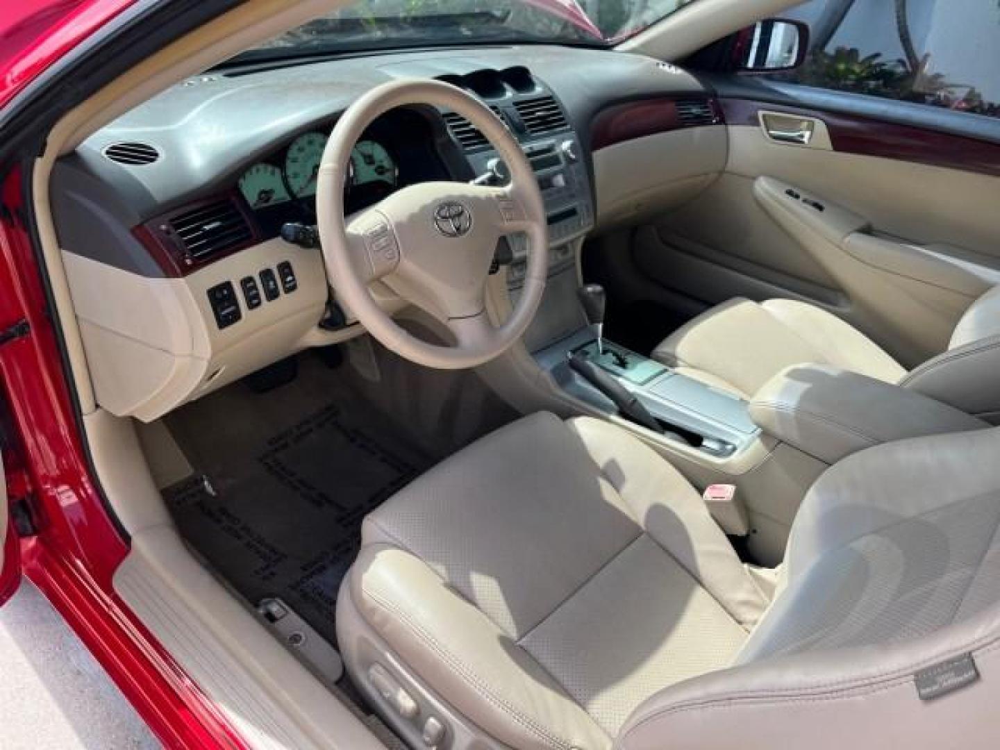 2005 Absolutely Red /Ivory Toyota Camry Solara SLE LOW MILES 30,937 (4T1FA38P95U) with an 3.3L DOHC SEFI VVT-i 24-Valve V6 Engine engine, Automatic transmission, located at 4701 North Dixie Hwy, Pompano Beach, FL, 33064, (954) 422-2889, 26.240938, -80.123474 - OUR WEBPAGE FLORIDACARS1.COM HAS OVER 100 PHOTOS AND FREE CARFAX LINK 2005 TOYOTA CAMRY SOLARA SE V6 ROAD READY 3.3L V6 VIN: 4T1FA38P95U061434 NO RECALLS 29 MPG CONVERTIBLE POWER CONVERTIBLE TOP 3.3L V6 F DOHC 24V POWER LEATHER SEATS GASOLINE FLORIDA OWNER FRONT WHEEL DRIVE LOW MILES 30,937 Alloy Wh - Photo#31