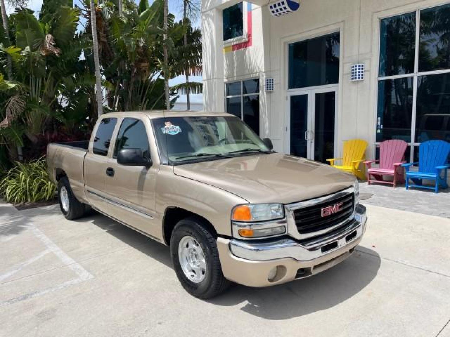 2004 Sand Beige Metallic /Pewter GMC Sierra 1500 SLT 1 OWNER LOW MILES (2GTEC19T141) with an 5.3L Vortec 5300 V8 SFI Engine engine, Automatic transmission, located at 4701 North Dixie Hwy, Pompano Beach, FL, 33064, (954) 422-2889, 26.240938, -80.123474 - OUR WEBPAGE FLORIDACARS1.COM HAS OVER 100 PHOTOS AND FREE CARFAX LINK 2004 GMC SIERRA 1500 SLE ROAD READY 5.3L V8 VIN: 2GTEC19T141143145 NO ACCIDENTS 4 DOOR EXTENDED CAB PICKUP NO RECALLS 5.3L V8 F POWER LEATHER SEATS GASOLINE 1 OWNER 6,7 FT BED REAR WHEEL DRIVE 17 SERVICE RECORDS LOW MILES 72,982 A - Photo#1