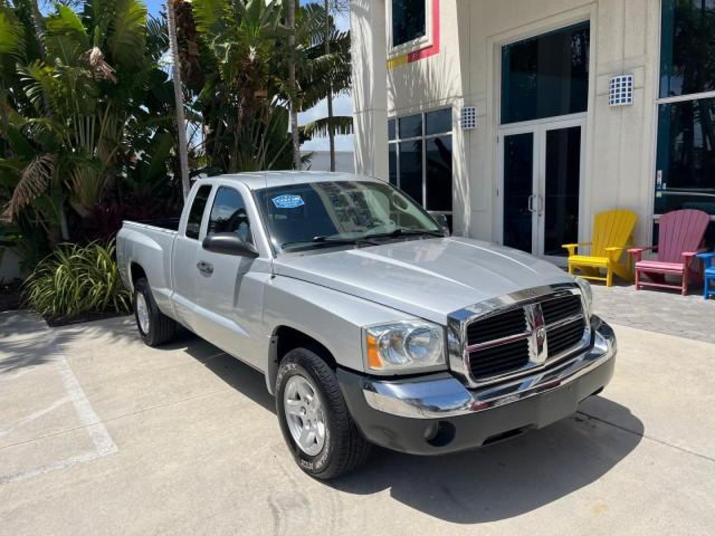 2005 Bright Silver Metallic /Med Slate Gray Dodge Dakota X CAB SLT LOW MILES 65,989 (1D7HE42KX5S) with an 3.7L V6 Magnum Engine engine, Automatic transmission, located at 4701 North Dixie Hwy, Pompano Beach, FL, 33064, (954) 422-2889, 26.240938, -80.123474 - OUR WEBPAGE FLORIDACARS1.COM HAS OVER 90 PHOTOS AND FREE CARFAX LINK 2005 DODGE DAKOTA SLT ROAD READY WORK READY VIN: 1D7HE42KX5S129990 FLORIDA OWNER 3.7L V6 CLUB CAB PICKUP LOW MILES 65,989 3.7L V6 F 6.6FT BED LENGHT GASOLINE POWER SEATS REAR WHEEL DRIVE POWER MIRRORS 6.6' Bed Length Alloy Wheels A - Photo#1