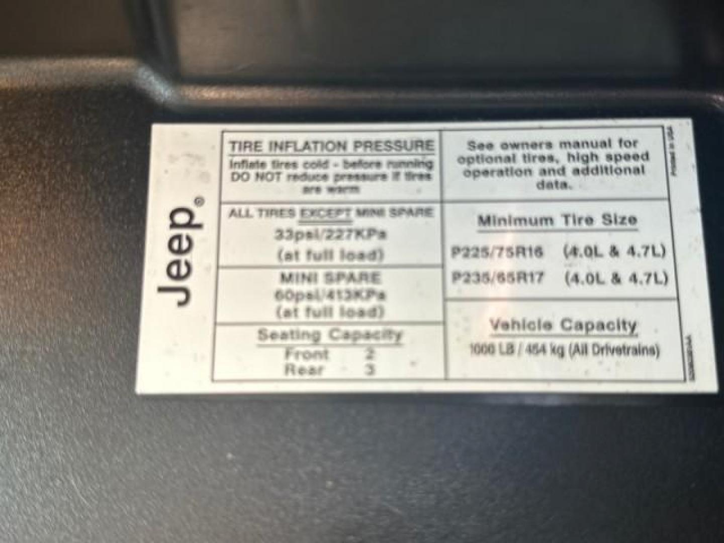 2002 Onyx Green Pearl /Sandstone Jeep Grand Cherokee 4w4 Laredo LOW MILES 87,762 (1J4GW48S42C) with an 4.0L SMFI I6 Power Tech Engine engine, Automatic transmission, located at 4701 North Dixie Hwy, Pompano Beach, FL, 33064, (954) 422-2889, 26.240938, -80.123474 - OUR WEBPAGE FLORIDACARS1.COM HAS OVER 100 PHOTOS AND FREE CARFAX LINK 2002 JEEP GRAND CHEROKEE LAREDO ROAD READY 4.0L V6 VIN: 1J4GW48S42C308150 NO ACCIDENTS 4 DOOR WAGON/SPORT UTILITY NO RECALLS 4X4 4.0L I6 F TOW PKG LOW MILES 87,762 GASOLINE POWER SEATS/MIRRORS REAR WHEEL DRIVE W/ 4X4 30 SERVICE RE - Photo#23