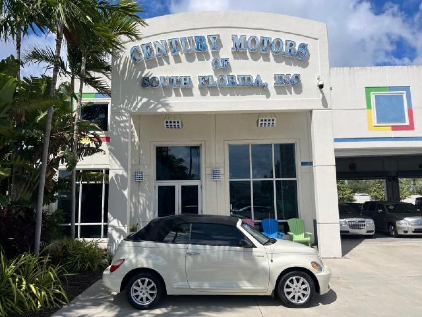 2006 Cool Vanilla /Pastel Slate Gray Chrysler PT Cruiser CONV LOW MILES 82,699 (3C3JY45X66T) with an 2.4L DOHC SMPI 16-Valve I4 Engine engine, Automatic transmission, located at 4701 North Dixie Hwy, Pompano Beach, FL, 33064, (954) 422-2889, 26.240938, -80.123474 - OUR WEBPAGE FLORIDACARS1.COM HAS OVER 100 PHOTOS AND FREE CARFAX LINK 2006 CHRYSLER PT CRUISER ROAD READY 2.4L I4 VIN: 3C3JY45X66T341915 NO RECALLS 29 MPG CONVERTIBLE FLORIDA OWNER 2.4L I4 F DOHC 16V BLUETOOTH LOW MILES 82,699 GASOLINE NAVIGATION POWER CONVERTIBLE TOP FRONT WHEEL DRIVE BACK UP CAMER - Photo#0