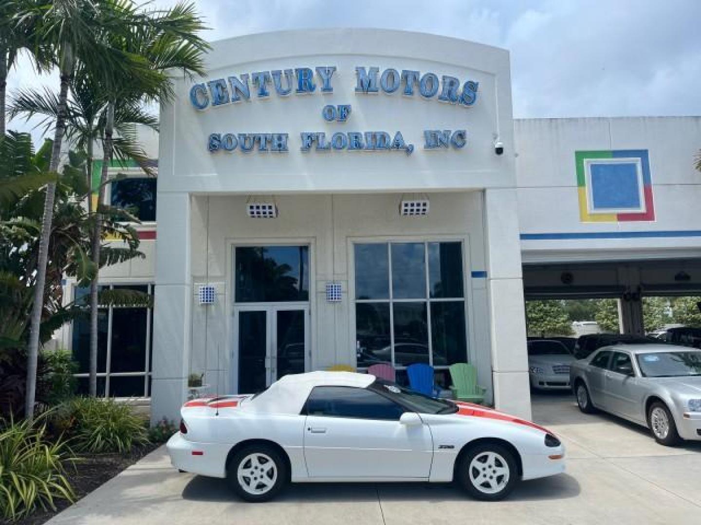 1997 Arctic White /Arctic White Chevrolet Camaro 1 FL Z28 CONV LOW MILES 26,311 (2G1FP32P1V2) with an 5.7L SFI V8 Engine engine, Automatic transmission, located at 4701 North Dixie Hwy, Pompano Beach, FL, 33064, (954) 422-2889, 26.240938, -80.123474 - OUR WEBPAGE FLORIDACARS1.COM HAS OVER 100 PHOTOS AND FREE CARFAX LINK 1997 CHEVROLET CAMARO Z28 ROAD READY 5.7L V8 VIN: 2G1FP32P1V2111351 Z28 NO ACCIDENTS CONVERTIBLE NO RECALLS 27 MPG 5.7L V8 F OHV 16V VERY CLEAN POWER CONVERTIBLE TOP GASOLINE LOW MILES 26,311 REAR WHEEL DRIVE 1 OWNER FLORIDA POWER - Photo#0