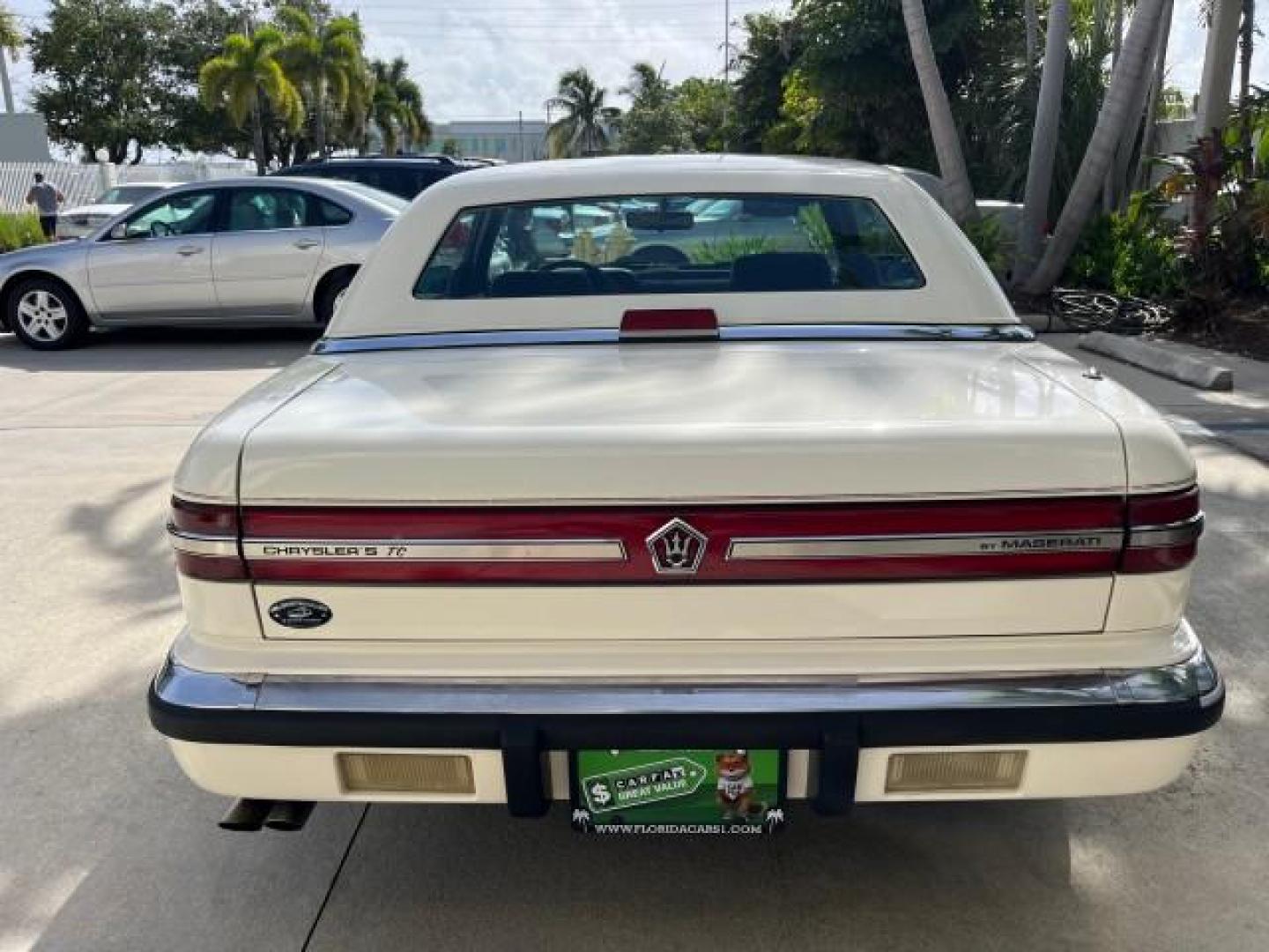 1991 WHITE /BLACK Chrysler TC HARD TOP LOW MILES 34,790 (ZC2FS1203MB) with an 3.0L V6 Cylinder Engine engine, Automatic transmission, located at 4701 North Dixie Hwy, Pompano Beach, FL, 33064, (954) 422-2889, 26.240938, -80.123474 - OUR WEBPAGE FLORIDACARS1.COM HAS OVER 100 PHOTOS AND FREE CARFAX LINK 1991 CHRYSLER TC ROAD READY 3.0L V6 VIN: ZC2FS1203MB207381 NO ACCIDENTS CONVERTIBLE NO RECALLS 3.0L V6 F FLORIDA OWNER GASOLINE POWER MIRRORS LOW MILES 34,790 FRONT WHEEL DRIVE CONVERTIBLE SOFT TOP / HARD TOP POWER LEATHER SEATS A - Photo#95