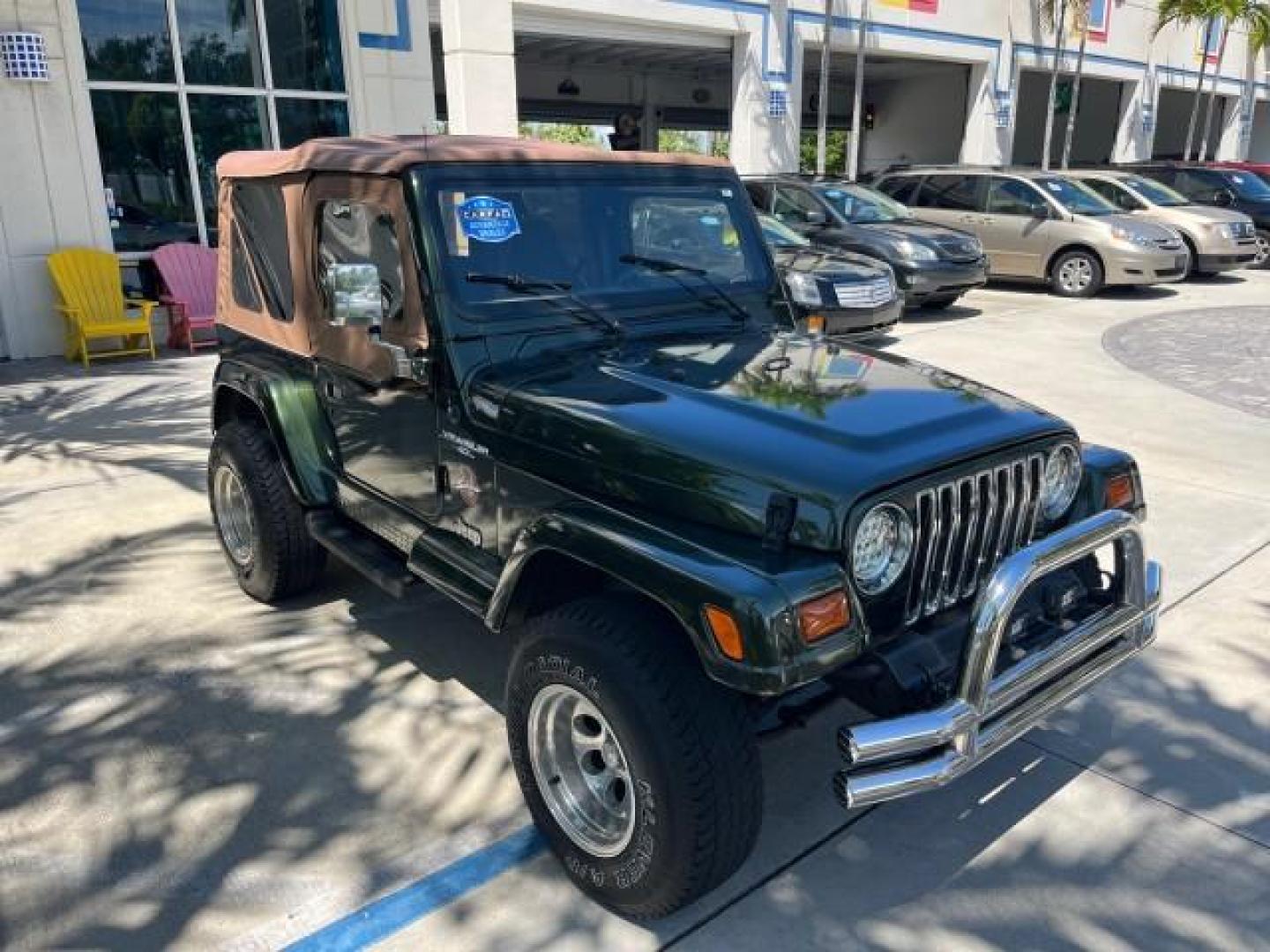 1998 Moss Green (PC) /Saddle Jeep Wrangler Sahara AUTO AC LOW MILES 60,233 (1J4FY49S2WP) with an 4.0L SMPI I6 Power Tech Engine engine, Automatic transmission, located at 4701 North Dixie Hwy, Pompano Beach, FL, 33064, (954) 422-2889, 26.240938, -80.123474 - OUR WEBPAGE FLORIDACARS1.COM HAS OVER 100 PHOTOS AND FREE CARFAX LINK 1998 JEEP WRANGLER SAHARA ROAD READY 4.0L I6 VIN: 1J4FY49S2WP723583 NO RECALLS 4X4 UTILITY (BLAZER, JIMMY, SCOUT, ETC.) LOW MILES 60,233 4.0L I6 F OHV FLORIDA OWNER GASOLINE CONVERTIBLE SOFT TOP REAR WHEEL DRIVE W/ 4X4 4X4 6 SERVI - Photo#99