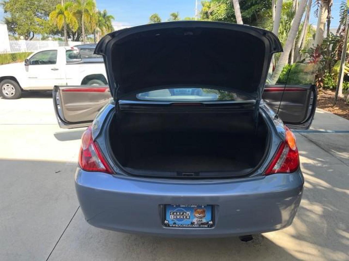 2004 Cosmic Blue Metallic /Dark Stone Toyota Camry Solara CONV 1 FL SLE LOW MILES 85,543 (4T1FA38P94U) with an 3.3L DOHC SMPI VVT-i 24-Valve V6 Engine engine, Automatic transmission, located at 4701 North Dixie Hwy, Pompano Beach, FL, 33064, (954) 422-2889, 26.240938, -80.123474 - OUR WEBPAGE FLORIDACARS1.COM HAS OVER 100 PHOTOS AND FREE CARFAX LINK 2004 TOYOTA CAMRY SOLARA SE V6 ROAD READY 3.3L V6 VIN: 4T1FA38P94U034135 NO RECALLS 29 MPG CONVERTIBLE POWER CONVERTIBLE TOP 3.3L V6 F DOHC 24V POWER LEATHER SEATS GASOLINE 1 OWNER FLORIDA FRONT WHEEL DRIVE 10 SERVICE RECORDS LOW - Photo#15