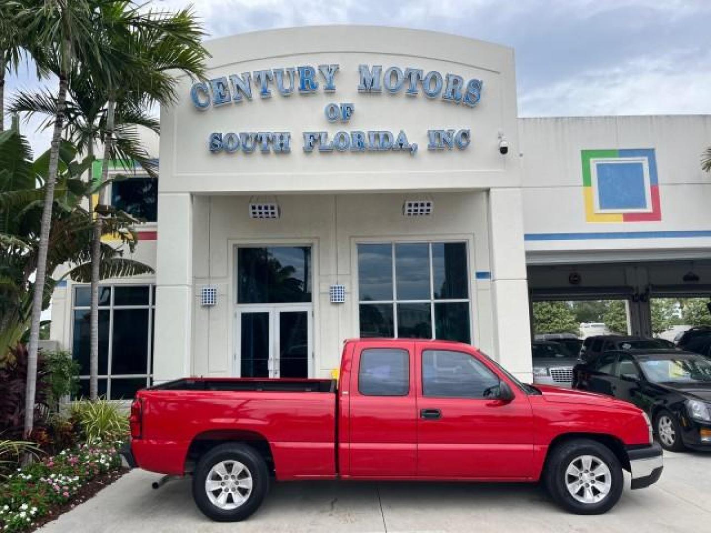 2005 Sport Red Metallic /Medium Gray Chevrolet Silverado 1500 4 DR LOW MILES 79,987 (1GCEC19X25Z) with an 4.3L Vortec 4300 V6 MFI Engine engine, Automatic transmission, located at 4701 North Dixie Hwy, Pompano Beach, FL, 33064, (954) 422-2889, 26.240938, -80.123474 - OUR WEBPAGE FLORIDACARS1.COM HAS OVER 100 PHOTOS AND FREE CARFAX LINK 2005 CHEVROLET SILVERADO 1500 ROAD READY WORK READY VIN: 1GCEC19X25Z205566 NO ACCIDENTS 6,6 FT BED 4 DOOR EXTENDED CAB PICKUP NO RECALLS 4.3L V6 4.3L V6 F FLORIDA OWNER GASOLINE BLUETOOTH LOW MILES 79,987 REAR WHEEL DRIVE BACK UP - Photo#0