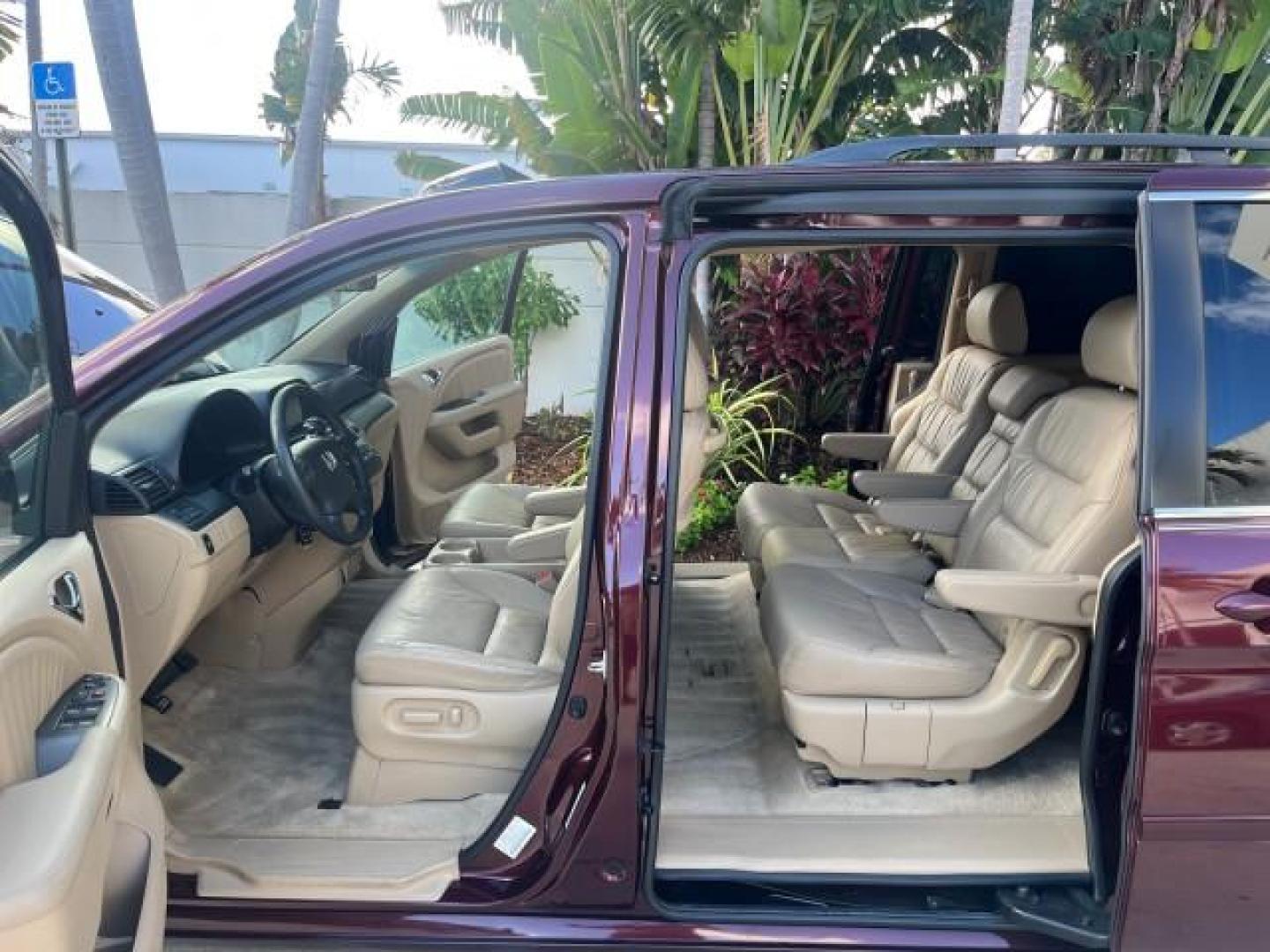 2007 Dark Cherry Pearl /Ivory Honda Odyssey SUNROOF NAV 1 FL EX-L LOW MILES 67,947 (5FNRL38627B) with an 3.5L SOHC MPFI 24-Valve i-VTEC V6 Engine engine, Automatic transmission, located at 4701 North Dixie Hwy, Pompano Beach, FL, 33064, (954) 422-2889, 26.240938, -80.123474 - OUR WEBPAGE FLORIDACARS1.COM HAS OVER 100 PHOTOS AND FREE CARFAX LINK 2007 HONDA ODYSSEY EX-L 26 MPG ROAD READY 3.5L V6 VIN: 5FNRL38627B442296 POWER SEATS NO ACCIDENTS NO RECALLS VAN LOW MILES 67,947 1 OWNER FLORIDA 3.5L V6 F SOHC 24V NAVIGATION POWER SLIDING DOORS GASOLINE BACK UP CAMERA POWER SUNR - Photo#10