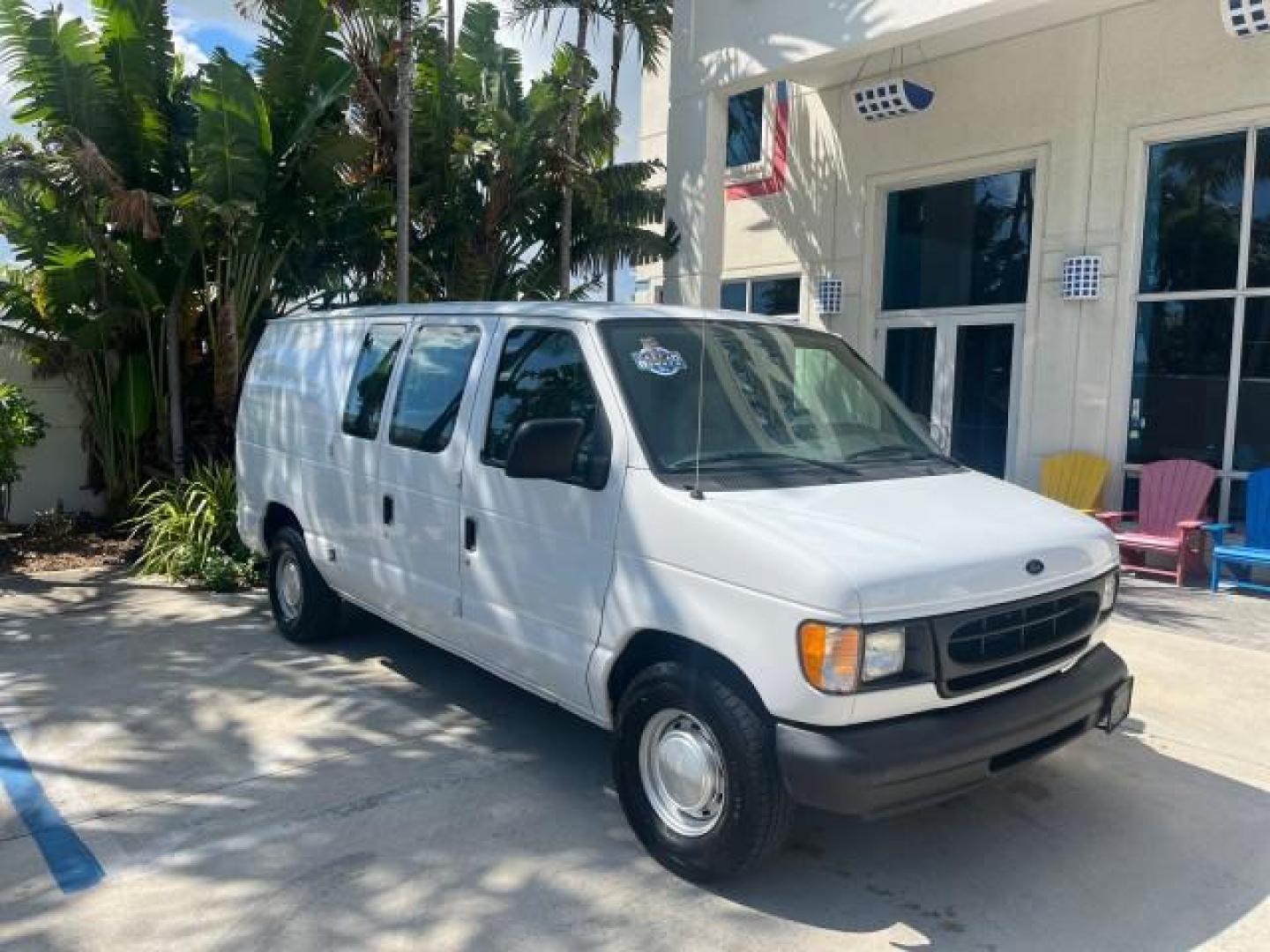 2000 Oxford White /Medium Graphite Ford Econoline Cargo Van LOW MILES 56,367 (1FTRE1427YH) with an 4.2L SEFI SPI V6 Engine engine, Automatic transmission, located at 4701 North Dixie Hwy, Pompano Beach, FL, 33064, (954) 422-2889, 26.240938, -80.123474 - OUR WEBPAGE FLORIDACARS1.COM HAS OVER 100 PHOTOS AND FREE CARFAX LINK 2000 FORD E-150 ROAD READY WORK READY VIN: 1FTRE1427YHB14150 NO ACCIDENTS NO RECALLS VAN 1 OWNER 4.2L V6 4.2L V6 F SOHC LOW MILES 56,367 GASOLINE REAR WHEEL DRIVE Approach Lights Front Bucket Seats RWD THIS IS ONE OF THE NICEST FO - Photo#1