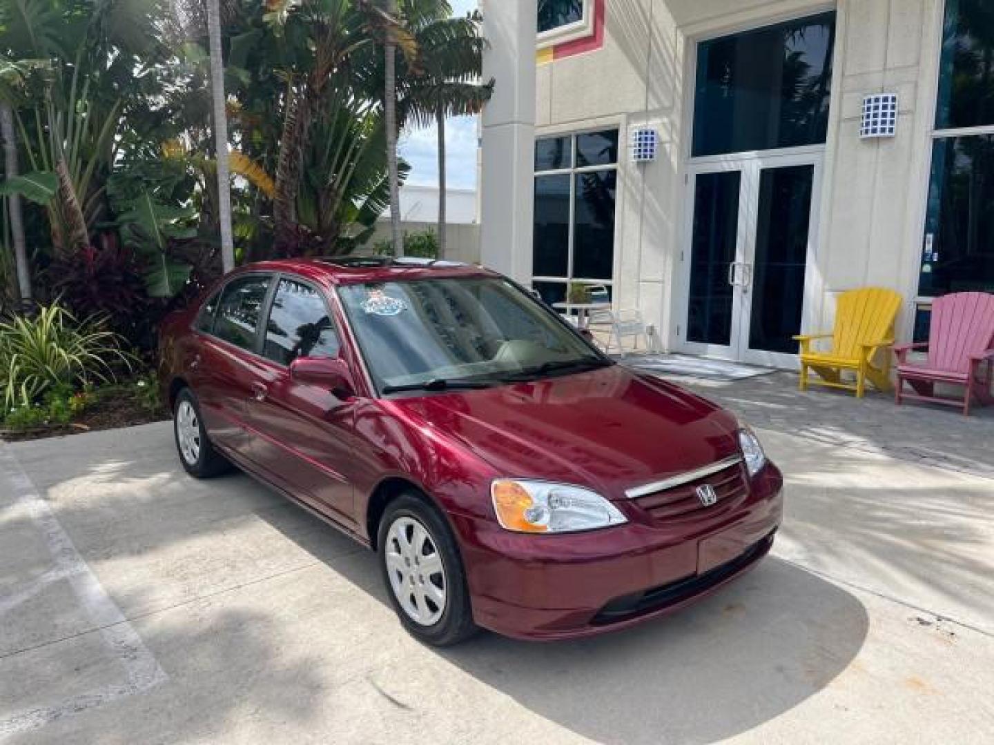 2003 Rallye Red /Ivory Honda Civic 1 FL EX LOW MILES 43,956 (2HGES26783H) with an 1.7L SOHC VTEC 16-Valve I4 ULEV-Certified Engine engine, Automatic transmission, located at 4701 North Dixie Hwy, Pompano Beach, FL, 33064, (954) 422-2889, 26.240938, -80.123474 - OUR WEBPAGE FLORIDACARS1.COM HAS OVER 100 PHOTOS AND FREE CARFAX LINK 2003 HONDA CIVIC EX ROAD READY 1.7L I4 VIN: 2HGES26783H626882 LOW MILES 43,956 SEDAN 4 DR NO ACCIDENTS 1.7L I4 F SOHC NO RECALLS 38 MPG GASOLINE POWER SUNROOF 1 OWNER FLORIDA FRONT WHEEL DRIVE POWER MIRRORS 19 SERVICE RECORDS Appr - Photo#1