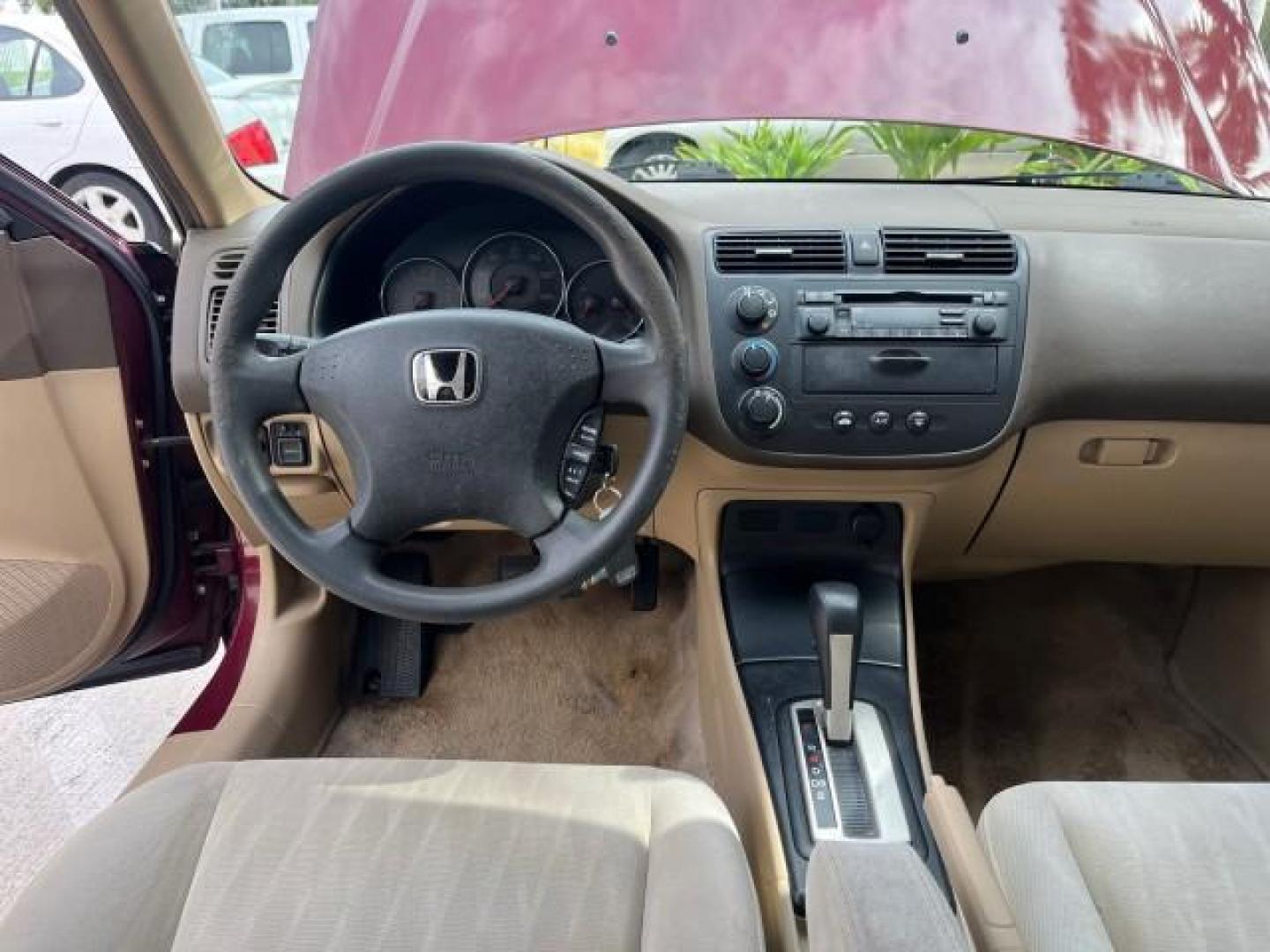 2003 Rallye Red /Ivory Honda Civic 1 FL EX LOW MILES 43,956 (2HGES26783H) with an 1.7L SOHC VTEC 16-Valve I4 ULEV-Certified Engine engine, Automatic transmission, located at 4701 North Dixie Hwy, Pompano Beach, FL, 33064, (954) 422-2889, 26.240938, -80.123474 - OUR WEBPAGE FLORIDACARS1.COM HAS OVER 100 PHOTOS AND FREE CARFAX LINK 2003 HONDA CIVIC EX ROAD READY 1.7L I4 VIN: 2HGES26783H626882 LOW MILES 43,956 SEDAN 4 DR NO ACCIDENTS 1.7L I4 F SOHC NO RECALLS 38 MPG GASOLINE POWER SUNROOF 1 OWNER FLORIDA FRONT WHEEL DRIVE POWER MIRRORS 19 SERVICE RECORDS Appr - Photo#32