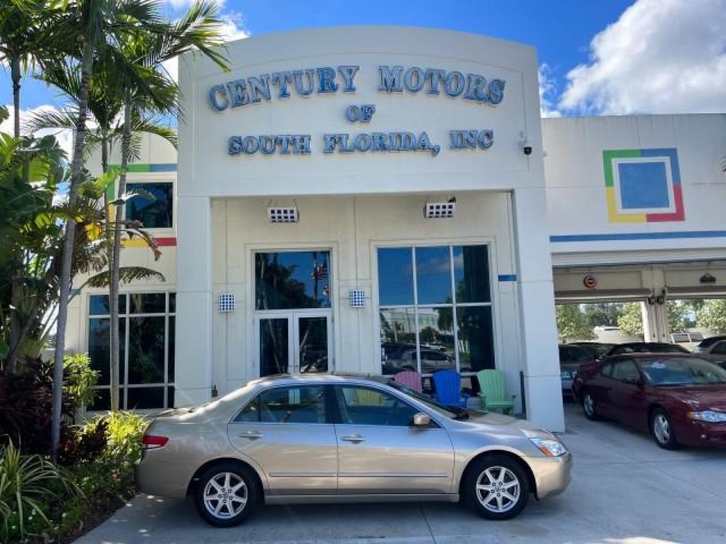 2003 Desert Mist Metallic /Ivory Honda Accord Sdn 26 SERV EX LOW MILES 79,568 (1HGCM66583A) with an 3.0L SOHC 24-Valve VTEC V6 LEV-Certified Engine engine, Automatic transmission, located at 4701 North Dixie Hwy, Pompano Beach, FL, 33064, (954) 422-2889, 26.240938, -80.123474 - OUR WEBPAGE FLORIDACARS1.COM HAS OVER 100 PHOTOS AND FREE CARFAX LINK 2003 HONDA ACCORD EX V-6 ROAD READY 3.0L V6 VIN: 1HGCM66583A061328 NO RECALLS 30 MPG SEDAN 4 DR FLORIDA OWNER 3.0L V6 F SOHC 24V LOW MILES 79,568 GASOLINE POWER LEATHER SEATS FRONT WHEEL DRIVE 26 SERVICE RECORDS POWER SUNROOF Allo - Photo#0