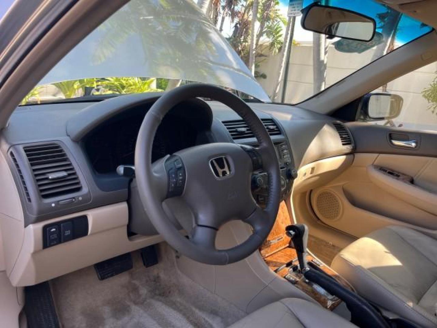 2003 Desert Mist Metallic /Ivory Honda Accord Sdn 26 SERV EX LOW MILES 79,568 (1HGCM66583A) with an 3.0L SOHC 24-Valve VTEC V6 LEV-Certified Engine engine, Automatic transmission, located at 4701 North Dixie Hwy, Pompano Beach, FL, 33064, (954) 422-2889, 26.240938, -80.123474 - OUR WEBPAGE FLORIDACARS1.COM HAS OVER 100 PHOTOS AND FREE CARFAX LINK 2003 HONDA ACCORD EX V-6 ROAD READY 3.0L V6 VIN: 1HGCM66583A061328 NO RECALLS 30 MPG SEDAN 4 DR FLORIDA OWNER 3.0L V6 F SOHC 24V LOW MILES 79,568 GASOLINE POWER LEATHER SEATS FRONT WHEEL DRIVE 26 SERVICE RECORDS POWER SUNROOF Allo - Photo#39