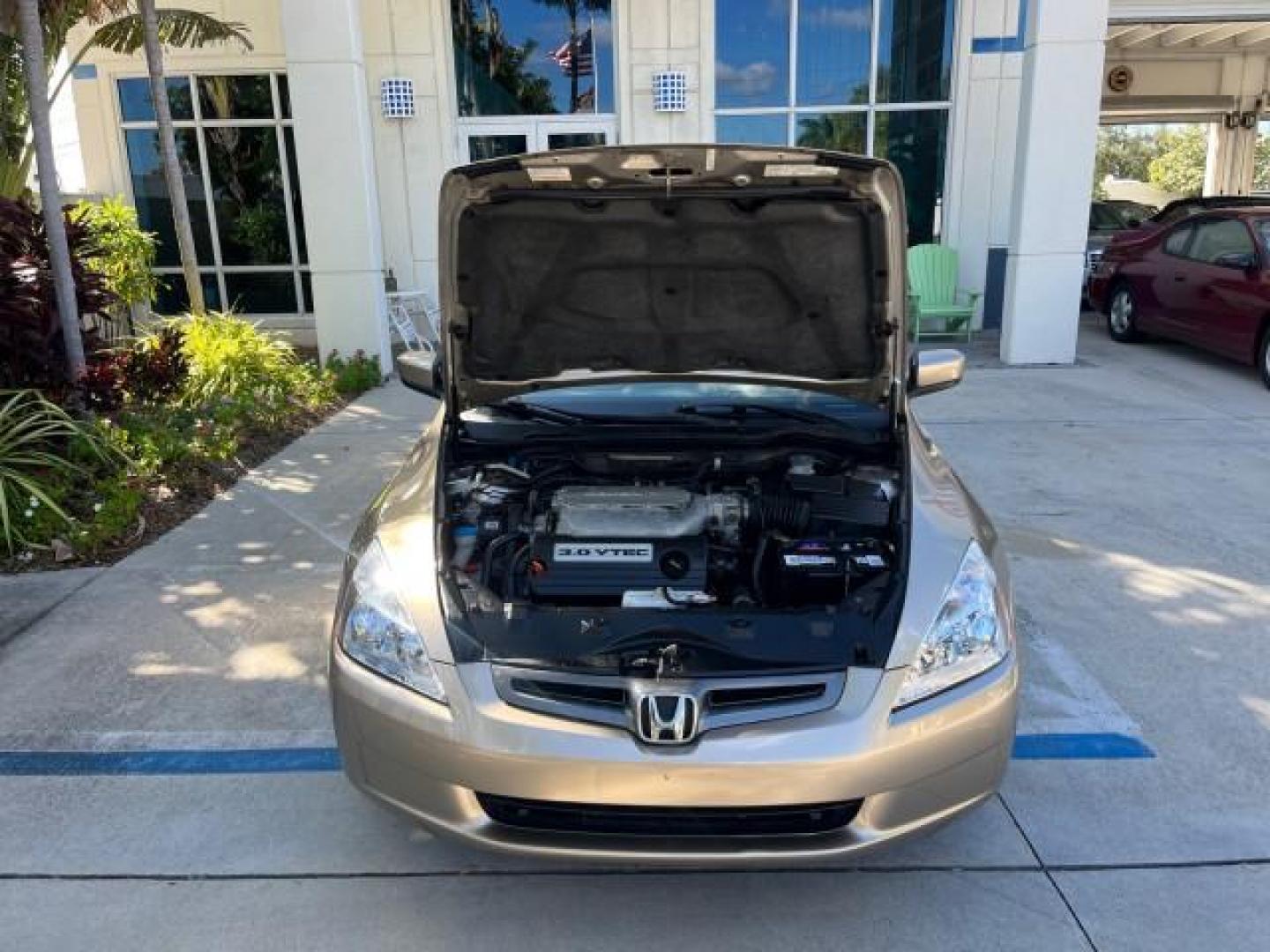 2003 Desert Mist Metallic /Ivory Honda Accord Sdn 26 SERV EX LOW MILES 79,568 (1HGCM66583A) with an 3.0L SOHC 24-Valve VTEC V6 LEV-Certified Engine engine, Automatic transmission, located at 4701 North Dixie Hwy, Pompano Beach, FL, 33064, (954) 422-2889, 26.240938, -80.123474 - OUR WEBPAGE FLORIDACARS1.COM HAS OVER 100 PHOTOS AND FREE CARFAX LINK 2003 HONDA ACCORD EX V-6 ROAD READY 3.0L V6 VIN: 1HGCM66583A061328 NO RECALLS 30 MPG SEDAN 4 DR FLORIDA OWNER 3.0L V6 F SOHC 24V LOW MILES 79,568 GASOLINE POWER LEATHER SEATS FRONT WHEEL DRIVE 26 SERVICE RECORDS POWER SUNROOF Allo - Photo#62