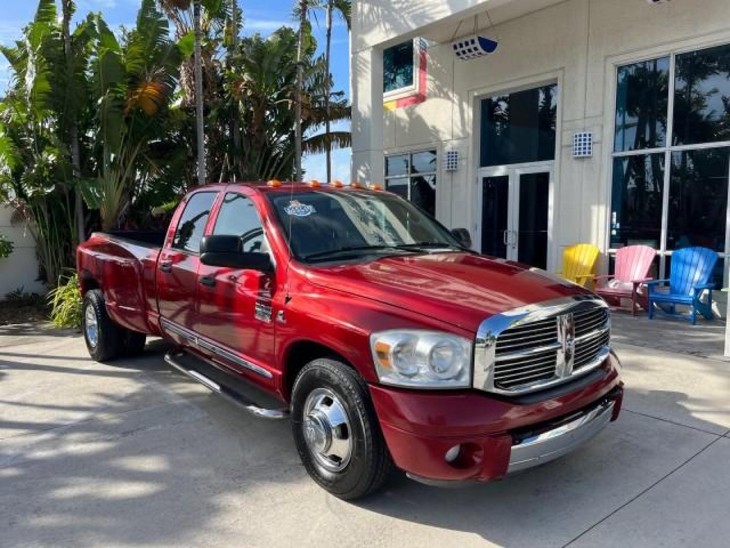 2007 Flame Red /Dark Slate Gray Dodge Ram 3500 1 FL DUALLY 6.7 TURBO DIESEL LO MI 53,485 (3D7ML48A47G) with an 6.7L Straight 6-Cyl Engine engine, Automatic transmission, located at 4701 North Dixie Hwy, Pompano Beach, FL, 33064, (954) 422-2889, 26.240938, -80.123474 - OUR WEBPAGE FLORIDACARS1.COM HAS OVER 100 PHOTOS AND FREE CARFAX LINK 2007 DODGE RAM 3500 ST ROAD READY WORK READY VIN: 3D7ML48A47G841313 NO ACCIDENTS NO RECALLS CREW PICKUP 5TH WHEEL HITCH 1 OWNER FLORIDA 6.7L I6 F LOW MILES 53,485 8,2 FT BED TURBO DIESEL POWER LEATHER SEATS REAR WHEEL DRIVE CUMMIN - Photo#1