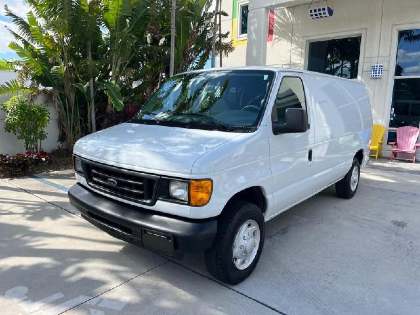 2007 Oxford White /Medium Flint Ford Econoline Cargo Van CARGO LOW MILES 53,152 (1FTNE14W37D) with an 4.6L SOHC EFI V8 Triton Engine engine, Automatic transmission, located at 4701 North Dixie Hwy, Pompano Beach, FL, 33064, (954) 422-2889, 26.240938, -80.123474 - OUR WEBPAGE FLORIDACARS1.COM HAS OVER 100 PHOTOS AND FREE CARFAX LINK 2007 FORD E-SERIES E-150 ROAD READY WORK READY VIN: 1FTNE14W37DA01349 NO ACCIDENTS 4.6L V8 VAN NO RECALLS 4.6L V8 F SOHC LOW MILES 53,152 GASOLINE 8 SERVICE RECORDS REAR WHEEL DRIVE POWER MIRRORS Electronic Braking System Front Bu - Photo#79