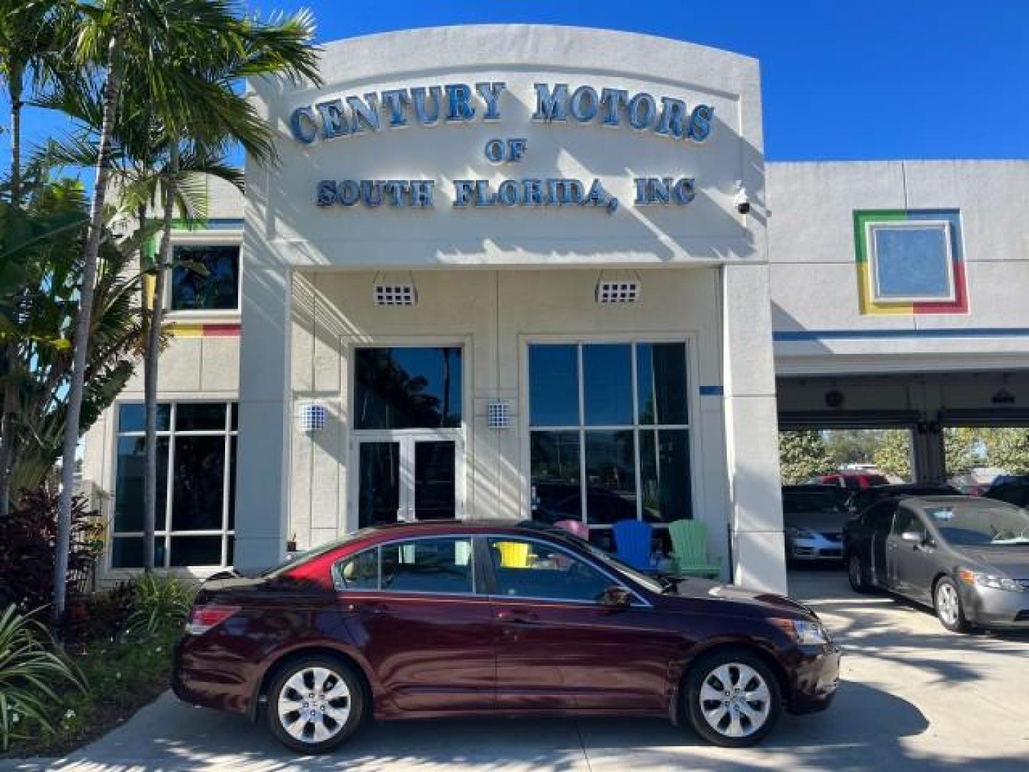 2008 Basque Red Pearl /Ivory Honda Accord Sdn 1 FL EX-L LOW MILES 58,505 (JHMCP268X8C) with an 2.4L DOHC MPFI 16-Valve i-VTEC I4 Engine engine, Automatic transmission, located at 4701 North Dixie Hwy, Pompano Beach, FL, 33064, (954) 422-2889, 26.240938, -80.123474 - OUR WEBPAGE FLORIDACARS1.COM HAS OVER 100 PHOTOS AND FREE CARFAX LINK 2008 HONDA ACCORD EX-L ROAD READY 2.4L I4 VIN: JHMCP268X8C010819 1 OWNER FLORIDA SEDAN 4 DR LOW MILES 58,505 2.4L I4 F DOHC 16V POWER LEATHER SEATS GASOLINE POWER SUNROOF 31 MPG FRONT WHEEL DRIVE 13 SERVICE RECORDS Active Head Res - Photo#0