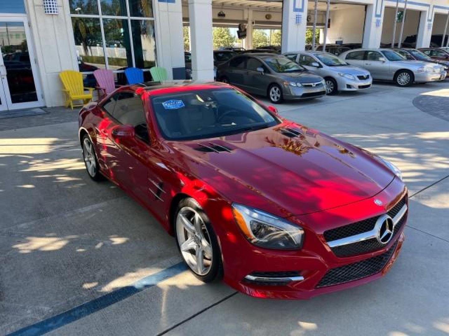 2013 Mars Red /Beige/Brown Mercedes-Benz SL-Class SL 550 LOW MILES 19,662 (WDDJK7DA9DF) with an 4.6L DOHC DI 32-Valve Twin-Turbo V8 Engine engine, Automatic transmission, located at 4701 North Dixie Hwy, Pompano Beach, FL, 33064, (954) 422-2889, 26.240938, -80.123474 - OUR WEBPAGE FLORIDACARS1.COM HAS OVER 100 PHOTOS AND FREE CARFAX LINK 2013 MERCEDES-BENZ SL-CLASS SL 550 NEW $143,780 4.6L V8 SUNROOF VIN: WDDJK7DA9DF015356 NO RECALLS FLORIDA OWNER CONVERTIBLE POWER CONVERTIBLE TOP 25 MPG 4.6L V8 F DOHC 32V POWER LEATHER SEATS NAVIGATION GASOLINE BACK UP CAMERA/SEN - Photo#91