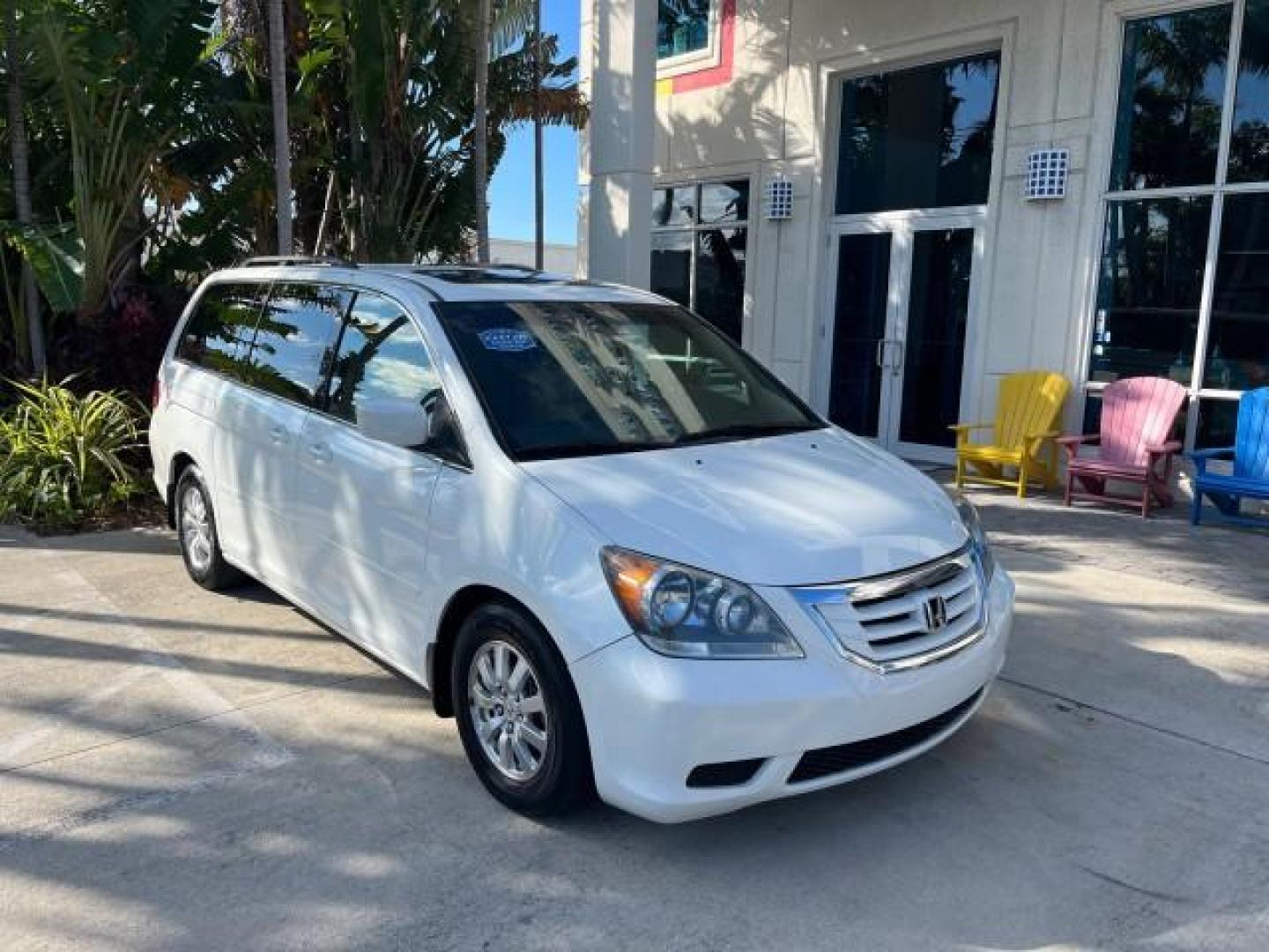 2010 Taffeta White /Ivory Honda Odyssey EX-L LOW MILES 78,635 (5FNRL3H73AB) with an 3.5L V6 Cylinder Engine engine, Automatic transmission, located at 4701 North Dixie Hwy, Pompano Beach, FL, 33064, (954) 422-2889, 26.240938, -80.123474 - OUR WEBPAGE FLORIDACARS1.COM HAS OVER 100 PHOTOS AND FREE CARFAX LINK 2010 HONDA ODYSSEY EX-L W/DVD ROAD READY 3.5L V6 25 MPG VIN: 5FNRL3H73AB055515 NO ACCIDENTS NO RECALLS VAN FLORIDA OWNER SUNROOF 3.5L V6 F SOHC 24V BACK UP CAMERA POWER SLIDING DOORS DVD GASOLINE LOW MILES 78,635 3 ROW POWER LEATH - Photo#1