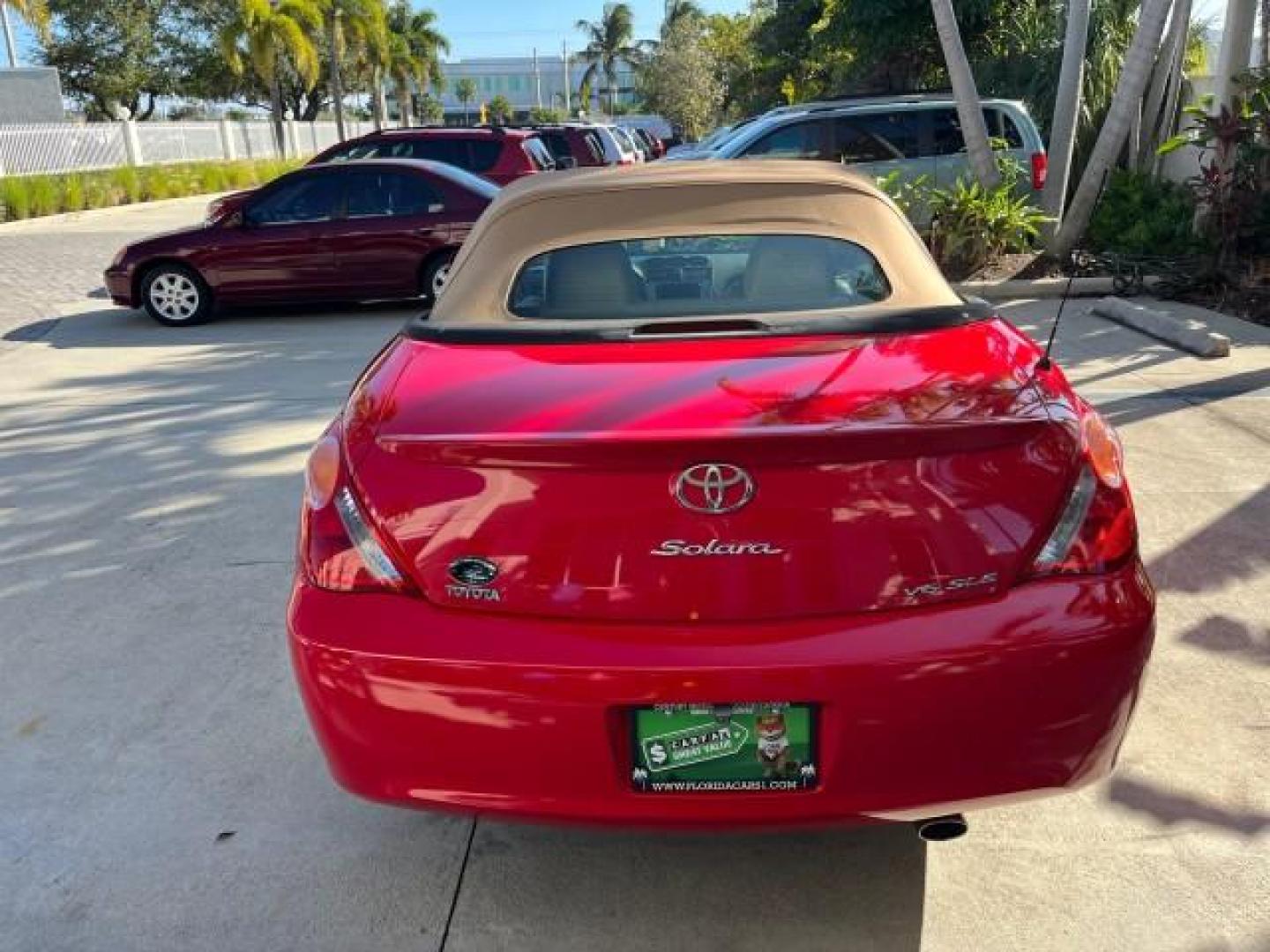 2005 Absolutely Red /Ivory Toyota Camry Solara SLE LOW MILES 45,207 (4T1FA38P45U) with an 3.3L DOHC SEFI VVT-i 24-Valve V6 Engine engine, Automatic transmission, located at 4701 North Dixie Hwy, Pompano Beach, FL, 33064, (954) 422-2889, 26.240938, -80.123474 - OUR WEBPAGE FLORIDACARS1.COM HAS OVER 100 PHOTOS AND FREE CARFAX LINK 2005 TOYOTA CAMRY SOLARA SE V6 ROAD READY 3.3L V6 VIN: 4T1FA38P45U047960 NO ACCIDENTS 29 MPG CONVERTIBLE NO RECALLS 3.3L V6 F DOHC 24V BACK UP CAMERA FLORIDA OWNER GASOLINE NAVIGATION LOW MILES 45,207 FRONT WHEEL DRIVE POWER LEATH - Photo#83