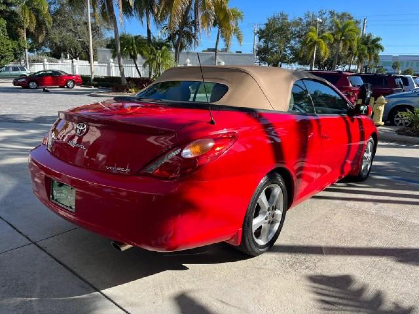 2005 Absolutely Red /Ivory Toyota Camry Solara SLE LOW MILES 45,207 (4T1FA38P45U) with an 3.3L DOHC SEFI VVT-i 24-Valve V6 Engine engine, Automatic transmission, located at 4701 North Dixie Hwy, Pompano Beach, FL, 33064, (954) 422-2889, 26.240938, -80.123474 - OUR WEBPAGE FLORIDACARS1.COM HAS OVER 100 PHOTOS AND FREE CARFAX LINK 2005 TOYOTA CAMRY SOLARA SE V6 ROAD READY 3.3L V6 VIN: 4T1FA38P45U047960 NO ACCIDENTS 29 MPG CONVERTIBLE NO RECALLS 3.3L V6 F DOHC 24V BACK UP CAMERA FLORIDA OWNER GASOLINE NAVIGATION LOW MILES 45,207 FRONT WHEEL DRIVE POWER LEATH - Photo#95