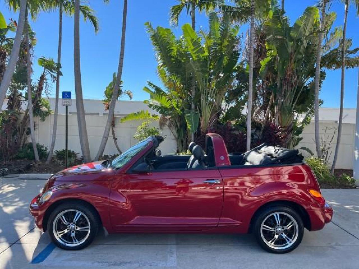 2005 Inferno Red Crystal Pearl /Dark Slate Gray Chrysler PT Cruiser GT LOW MILES 59,572 (3C3AY75S35T) with an 2.4L DOHC 16-Valve HO Turbo I4 Engine engine, Automatic transmission, located at 4701 North Dixie Hwy, Pompano Beach, FL, 33064, (954) 422-2889, 26.240938, -80.123474 - OUR WEBPAGE FLORIDACARS1.COM HAS OVER 100 PHOTOS AND FREE CARFAX LINK 2005 CHRYSLER PT CRUISER GT ROAD READY 2.4L I4 GT VIN: 3C3AY75S35T265610 LOW MILES 59,572 CONVERTIBLE NO ACCIDENTS NO RECALLS 2.4L I4 F DOHC 16V FLORIDA OWNER 27 MPG GASOLINE POWER LEATHER SEATS FRONT WHEEL DRIVE TURBO POWER CONVE - Photo#99